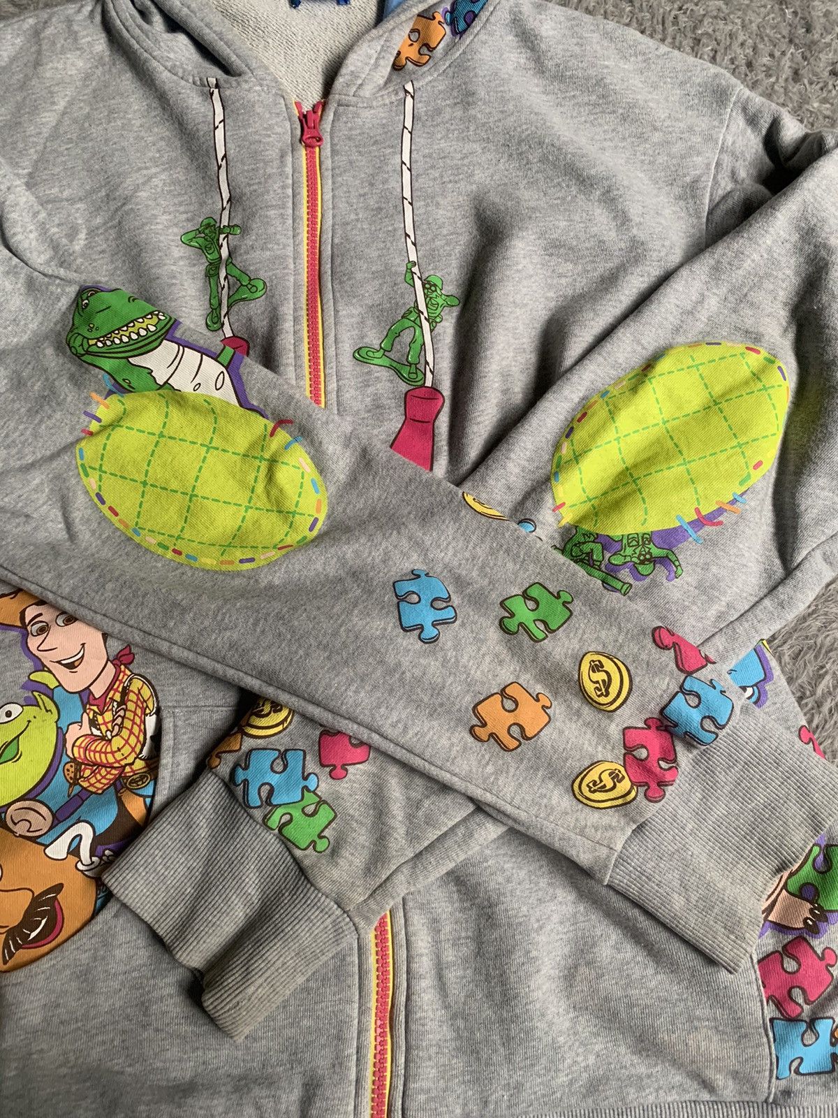 Japanese Brand Vintage Y2K Toy Story Tokyo Disney Over Print Zip Hoodie Size US L / EU 52-54 / 3 - 10 Thumbnail