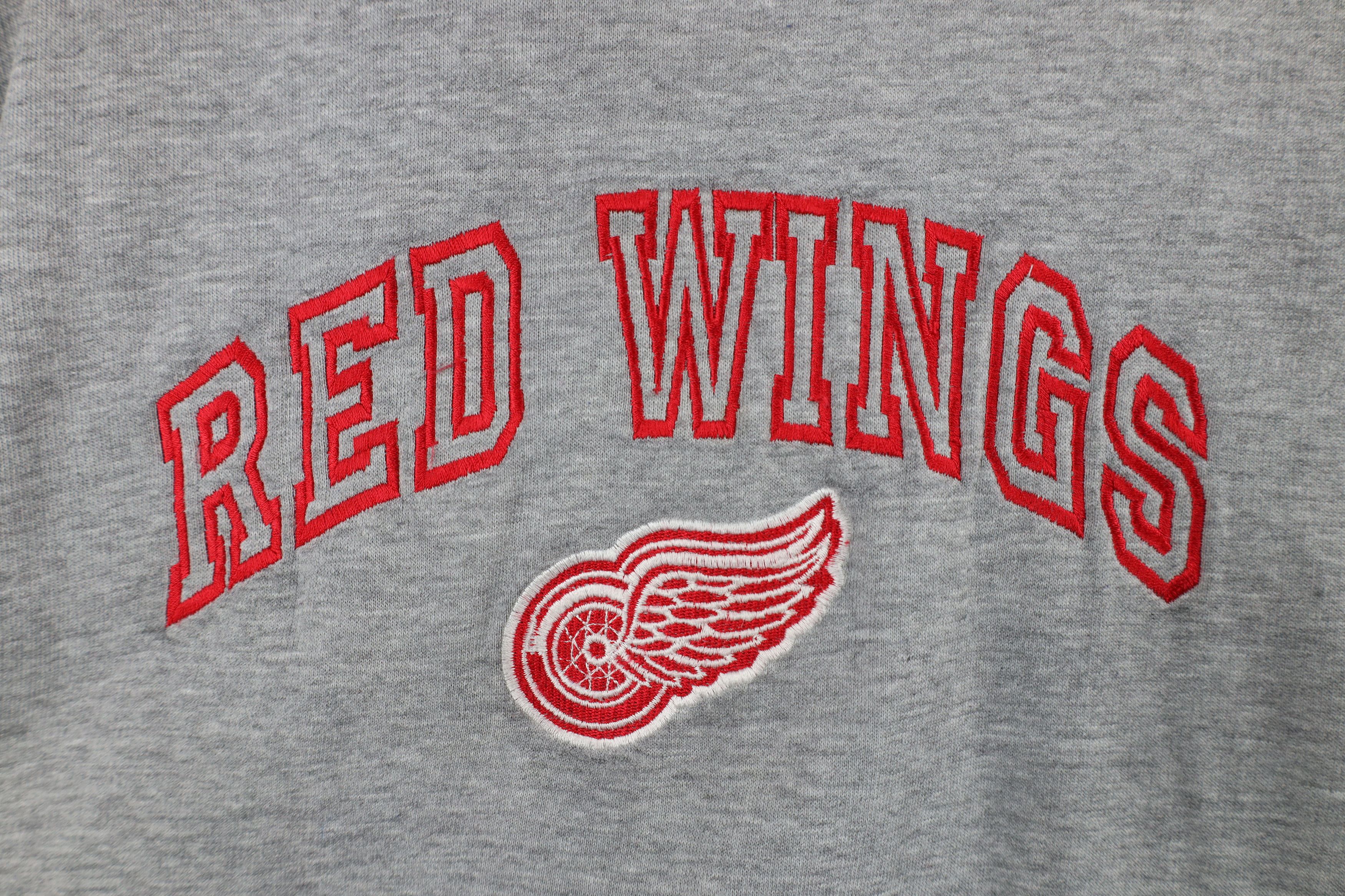 Vintage Vintage 90s Detroit Red Wings Hockey Hoodie Sweatshirt Size US M / EU 48-50 / 2 - 6 Thumbnail