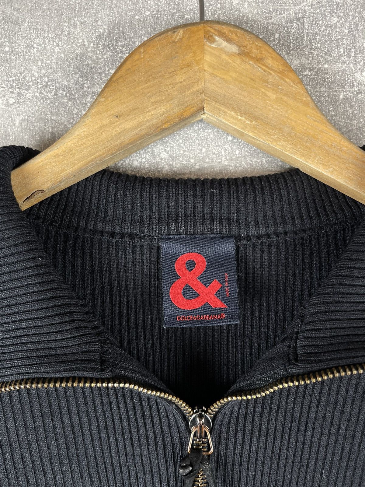 Dolce & Gabbana Dolce Gabbana D&G 90s Ribbed Zip Cardigan Sweater Black Size M / US 6-8 / IT 42-44 - 9 Thumbnail