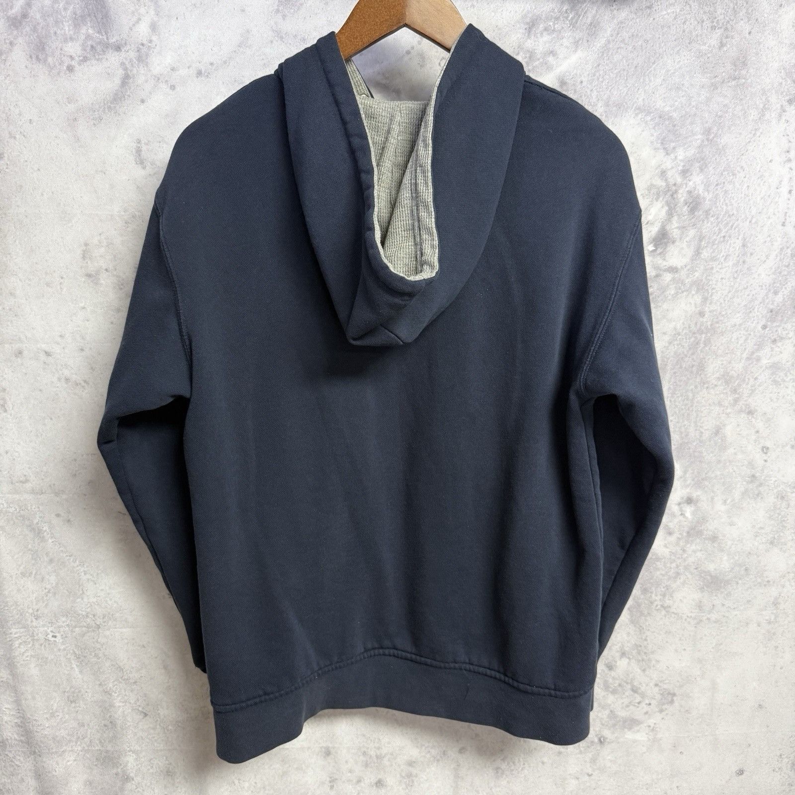 Joe Boxer Vintage Joe Boxer Thermal Lined Hoodie Sweatshirt Navy Blue Size US S / EU 44-46 / 1 - 2 Thumbnail