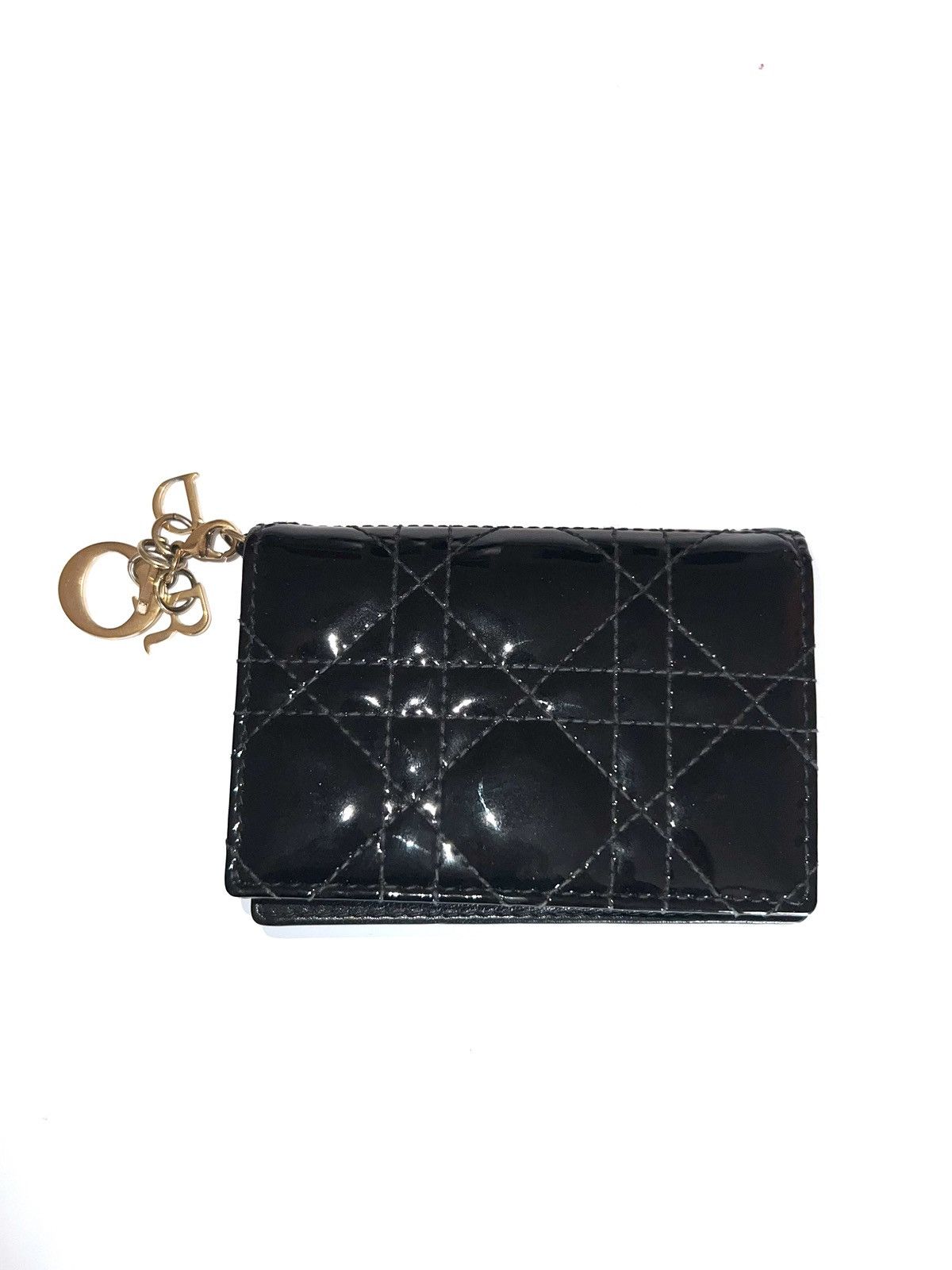 image of Mini Lady Dior Wallet in Black, Women's
