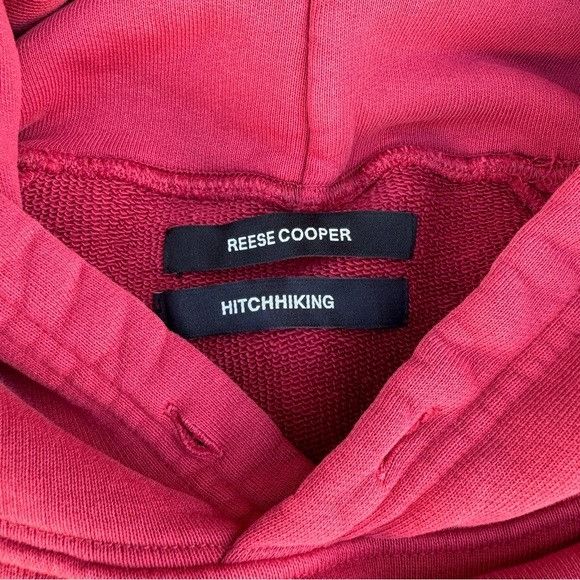 Designer × Reese Cooper NEW REESE COOPER x HITCHHIKING RED HOODIE SZ LARGE L Size US L / EU 52-54 / 3 - 5 Thumbnail