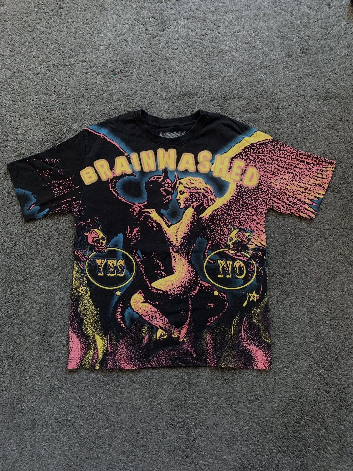 Brainwashed USA opium devil angel dilemma tee shirt 🧠