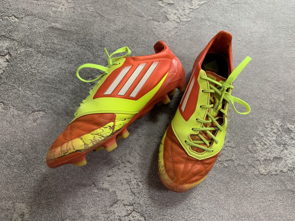 Adidas × Vintage Adidas Adizero F50 FG Yellow Leather Football Soccer Shoes Size US 7.5 / EU 40-41 - 7 Thumbnail