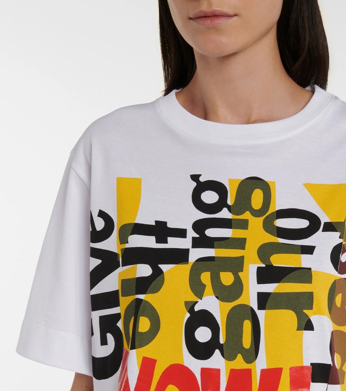 Chloe o1y0825 Short Sleeves Printed T-Shirt in White Size S / US 4 / IT 40 - 2 Thumbnail