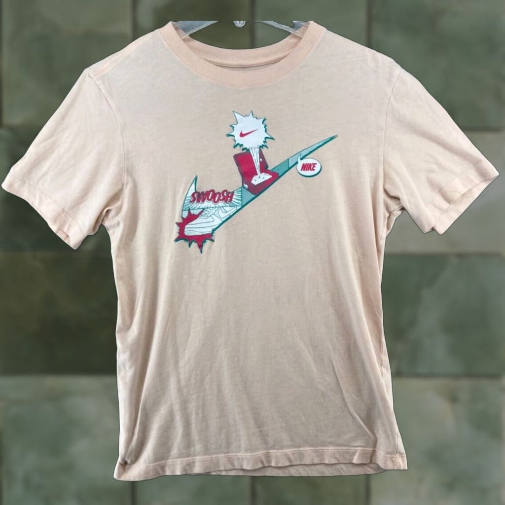 Nike Nike Mens Graphic TShirt Small Pink Comic Swoosh Size US S / EU 44-46 / 1 - 1 Thumbnail