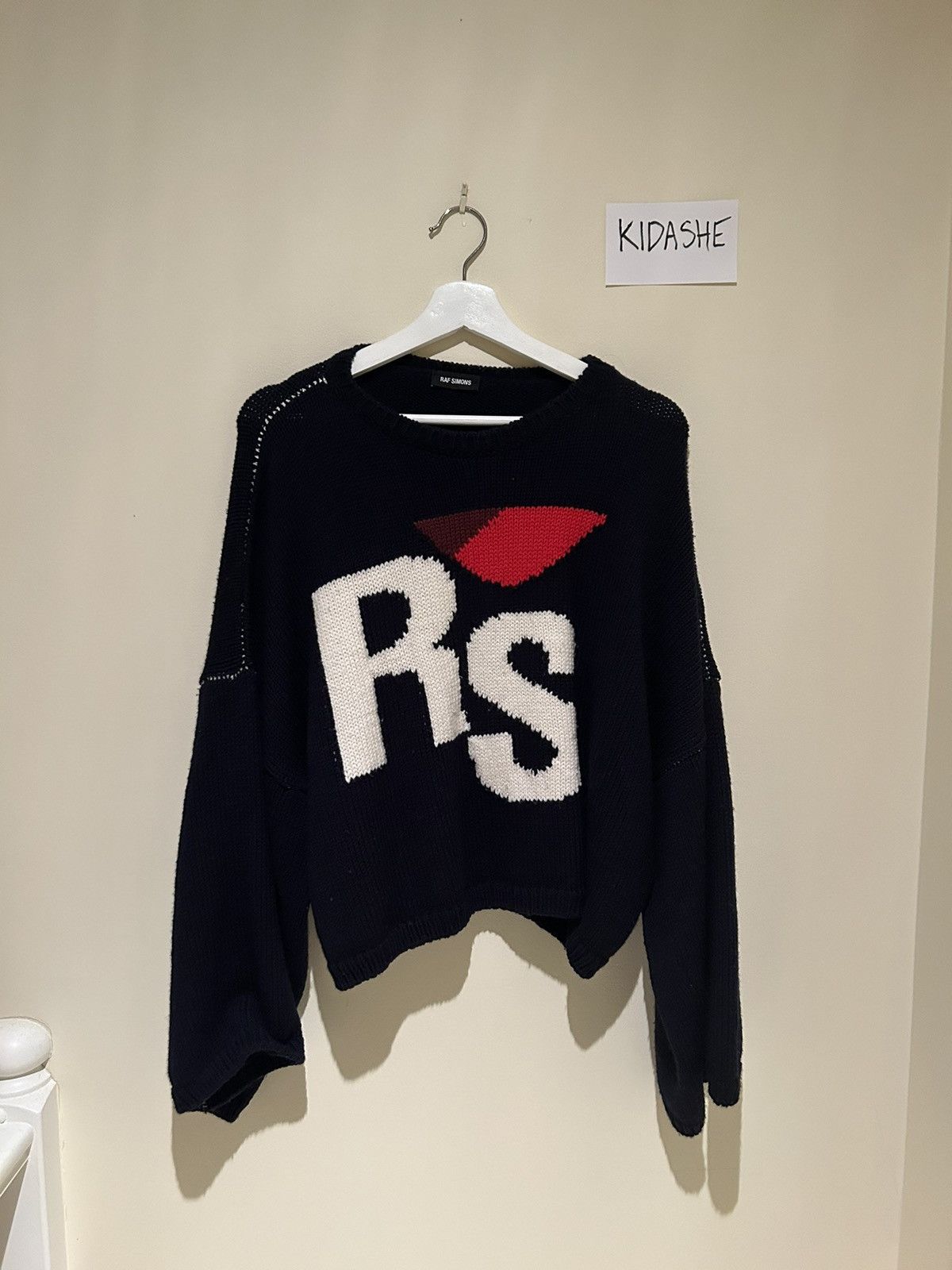 image of Raf Simons Rs Sweater in Black, Men's (Size Medium)