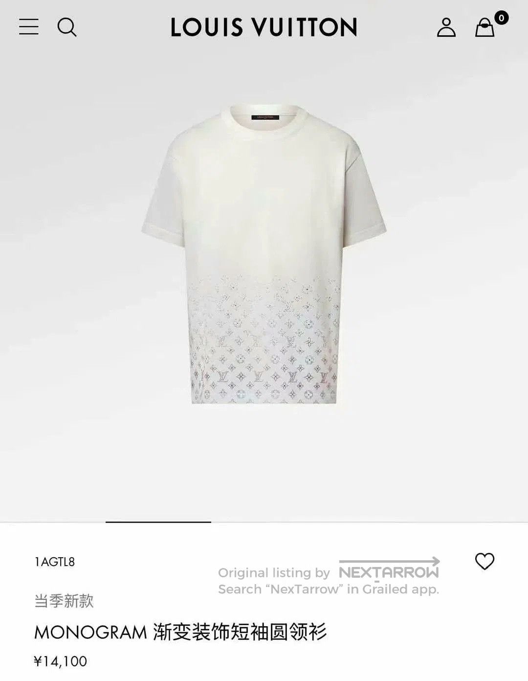 Louis Vuitton Louis Vuitton White Printed Short Sleeve T. Size US L / EU 52-54 / 3 - 5 Thumbnail
