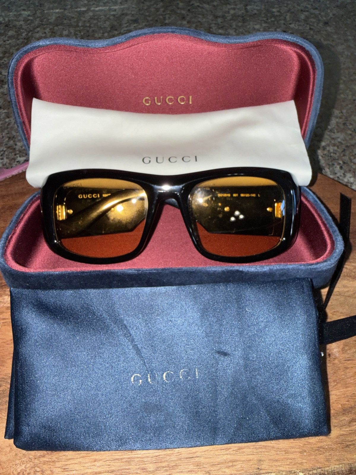 Gucci Gucci GG1215S 004 Sunglasses Black Frame Size ONE SIZE - 4 Thumbnail