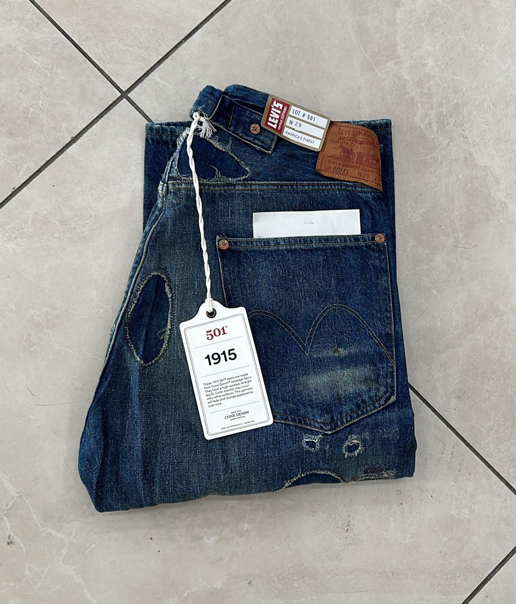 Levi's Vintage Clothing LVC Levi's Vintage Clothing 1915 501XX BigE Selvedge Jeans Size US 29 - 1 Thumbnail