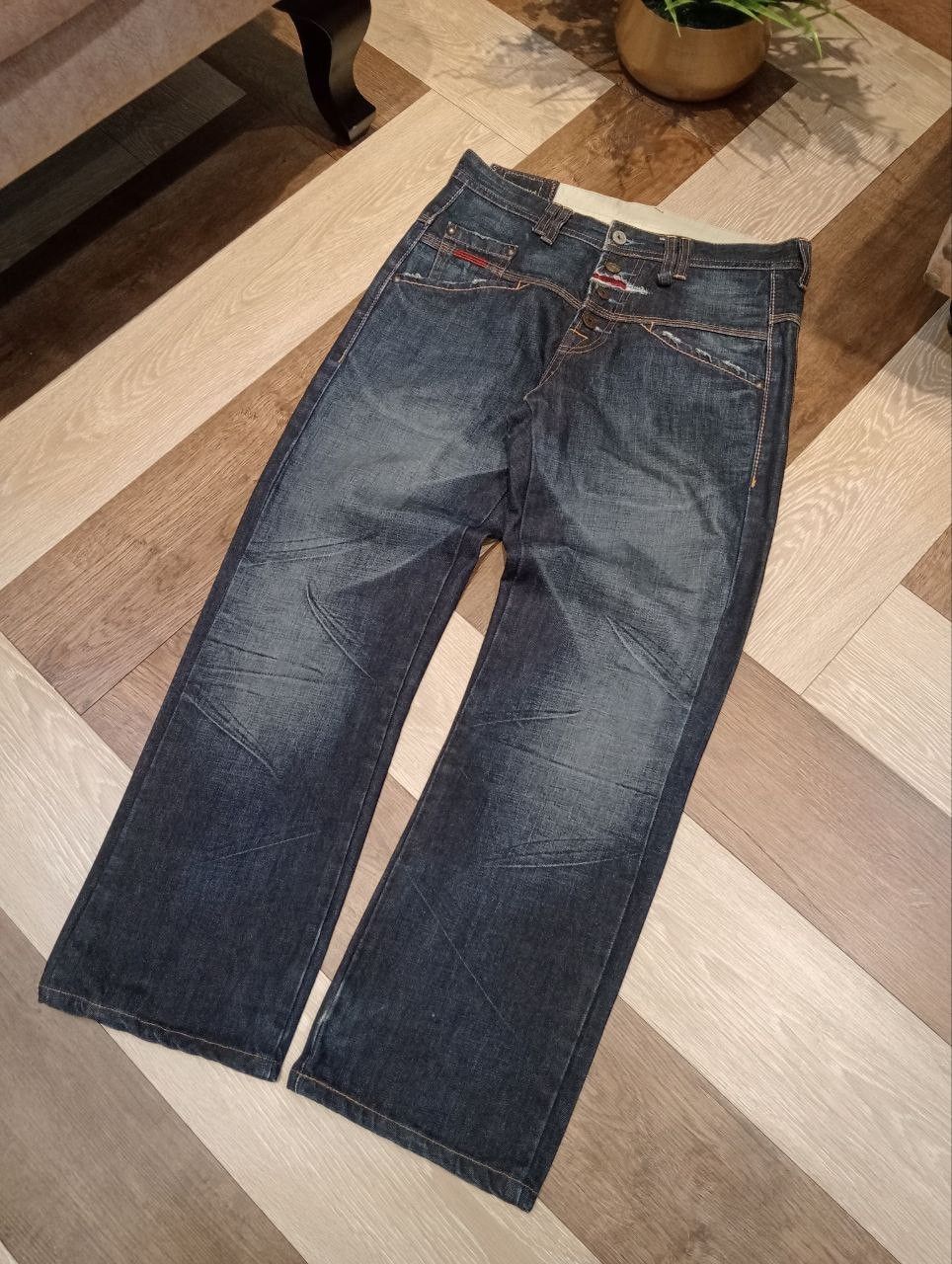 Marithe + Francois Girbaud MARITHE FRANCOIS GIRBAUD JEANS MULTI-BUTTON BLUE DENIM Size US 31 - 2 Thumbnail