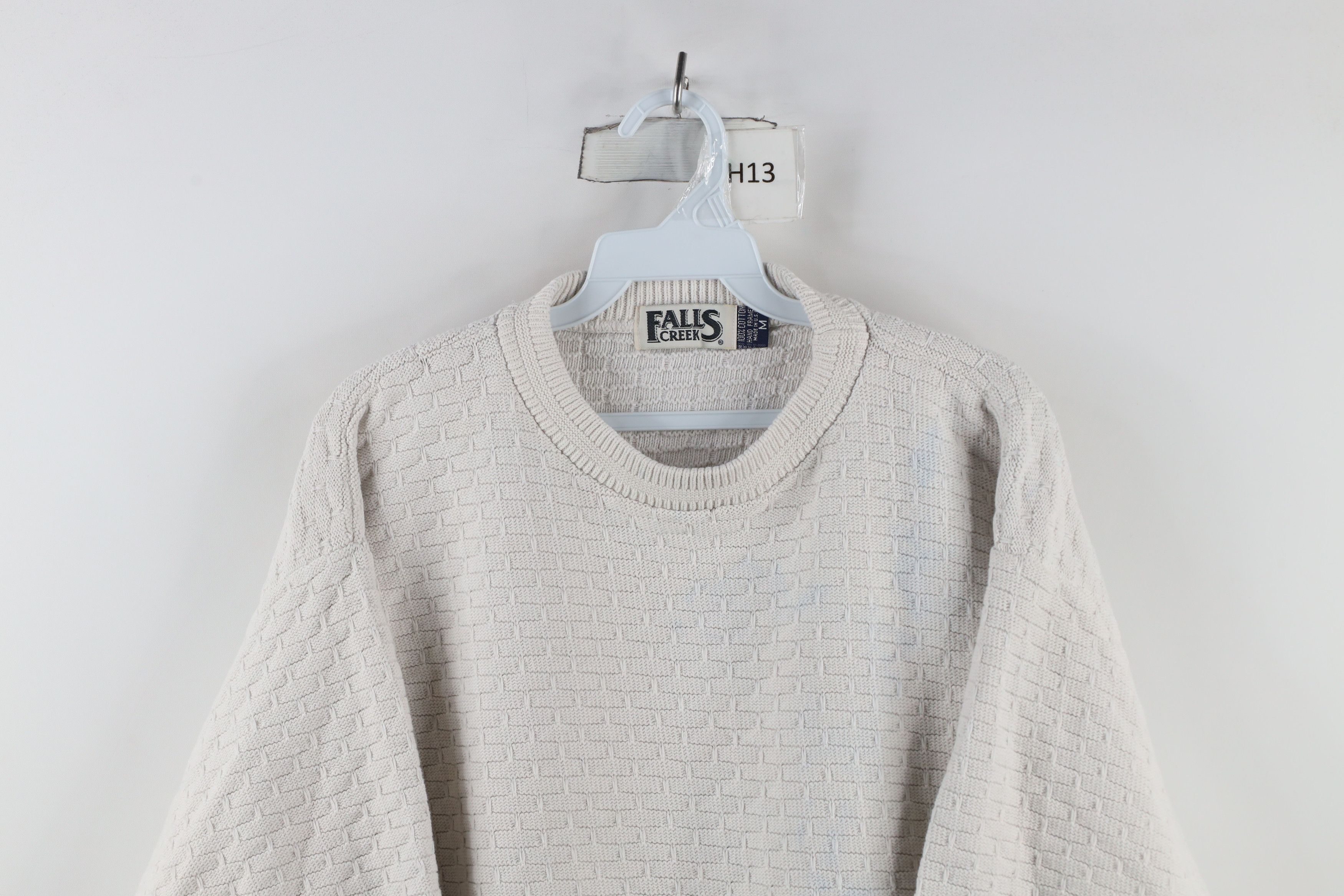 Vintage Vintage 90s Streetwear Hand Framed Cotton Knit Sweater USA Size M / US 6-8 / IT 42-44 - 2 Thumbnail
