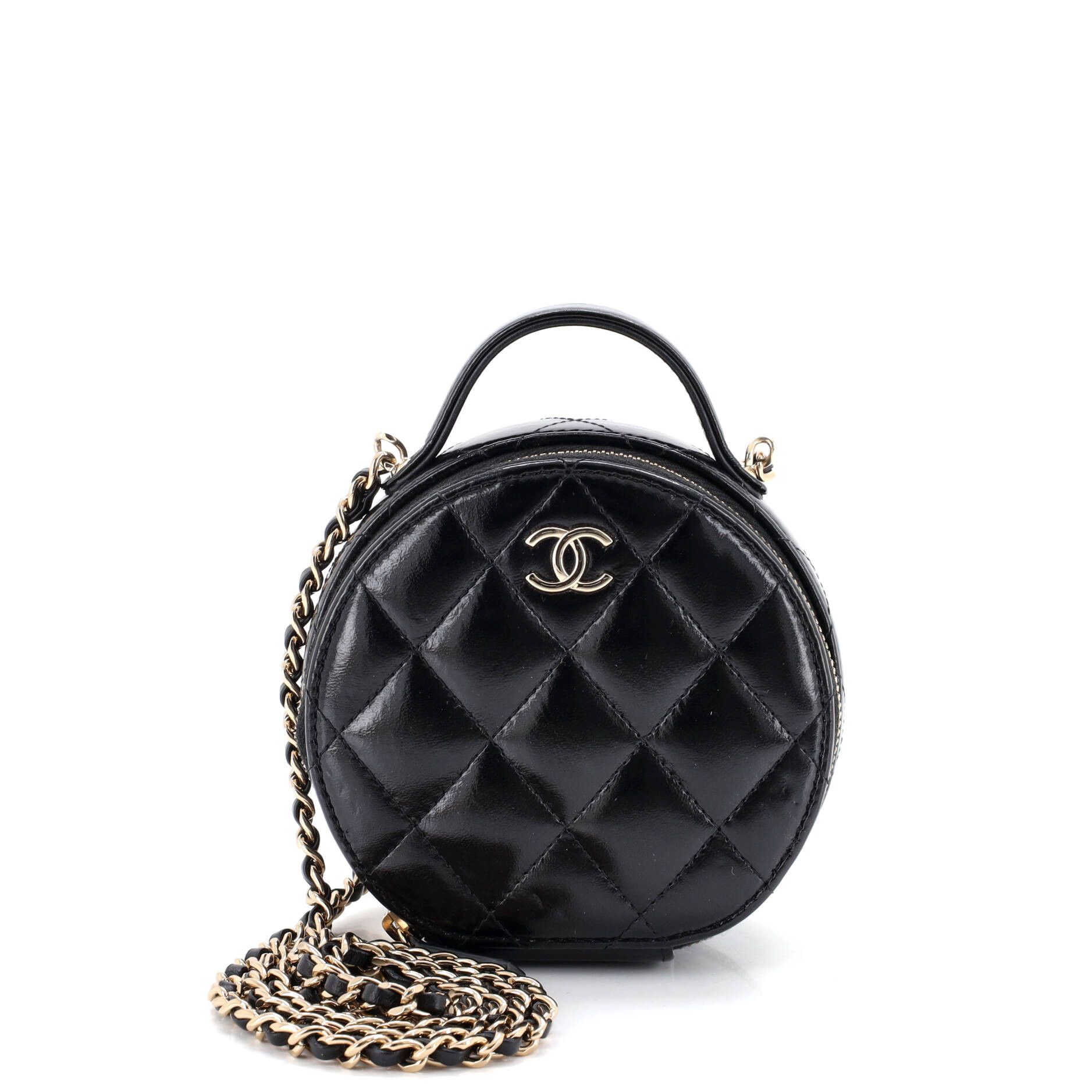 Chanel Handle with Care Round Vanity Case with Chain Size ONE SIZE - 1 Thumbnail