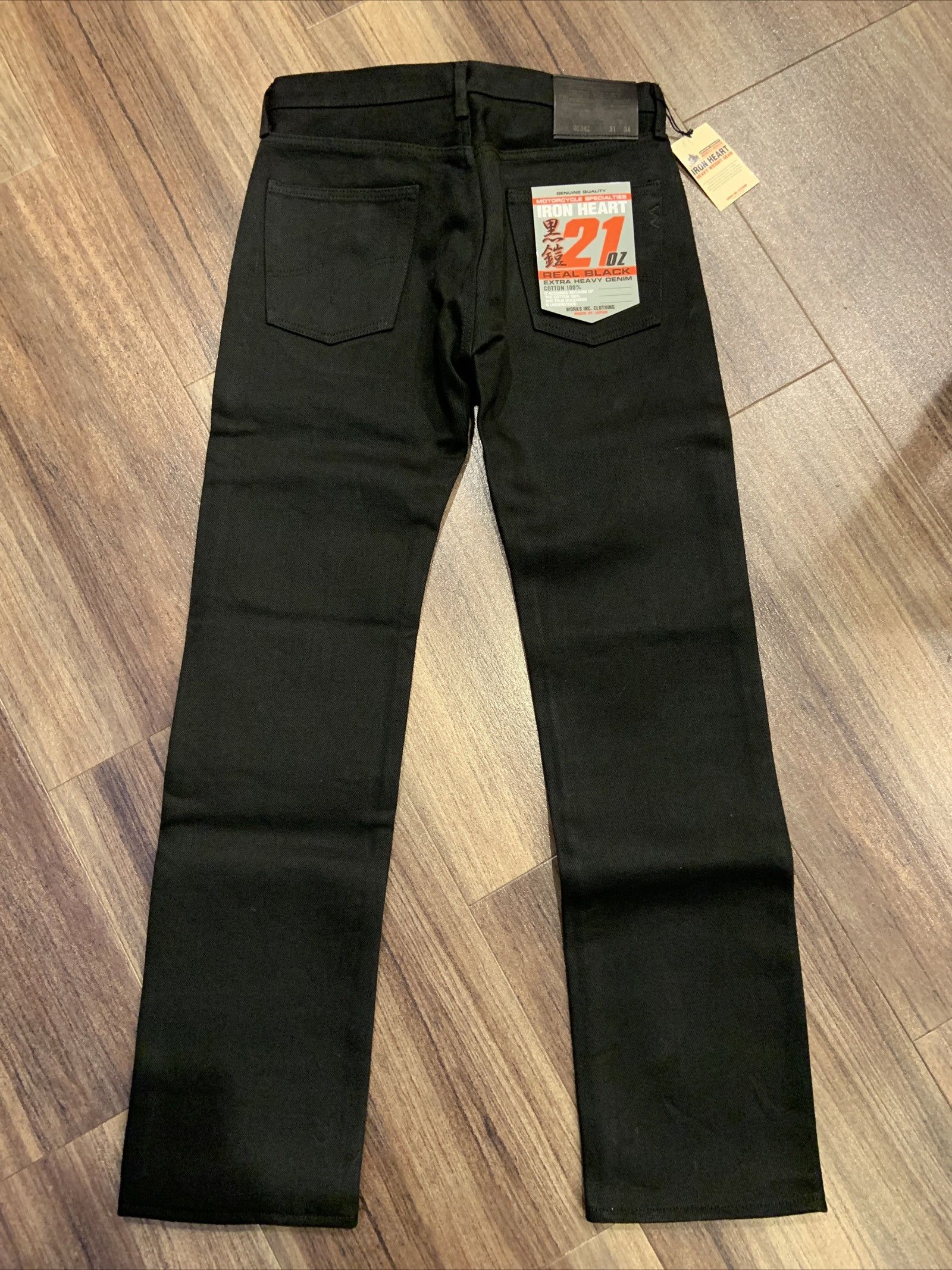 IRON HEART 9634Z SUPER BLACK JEAN