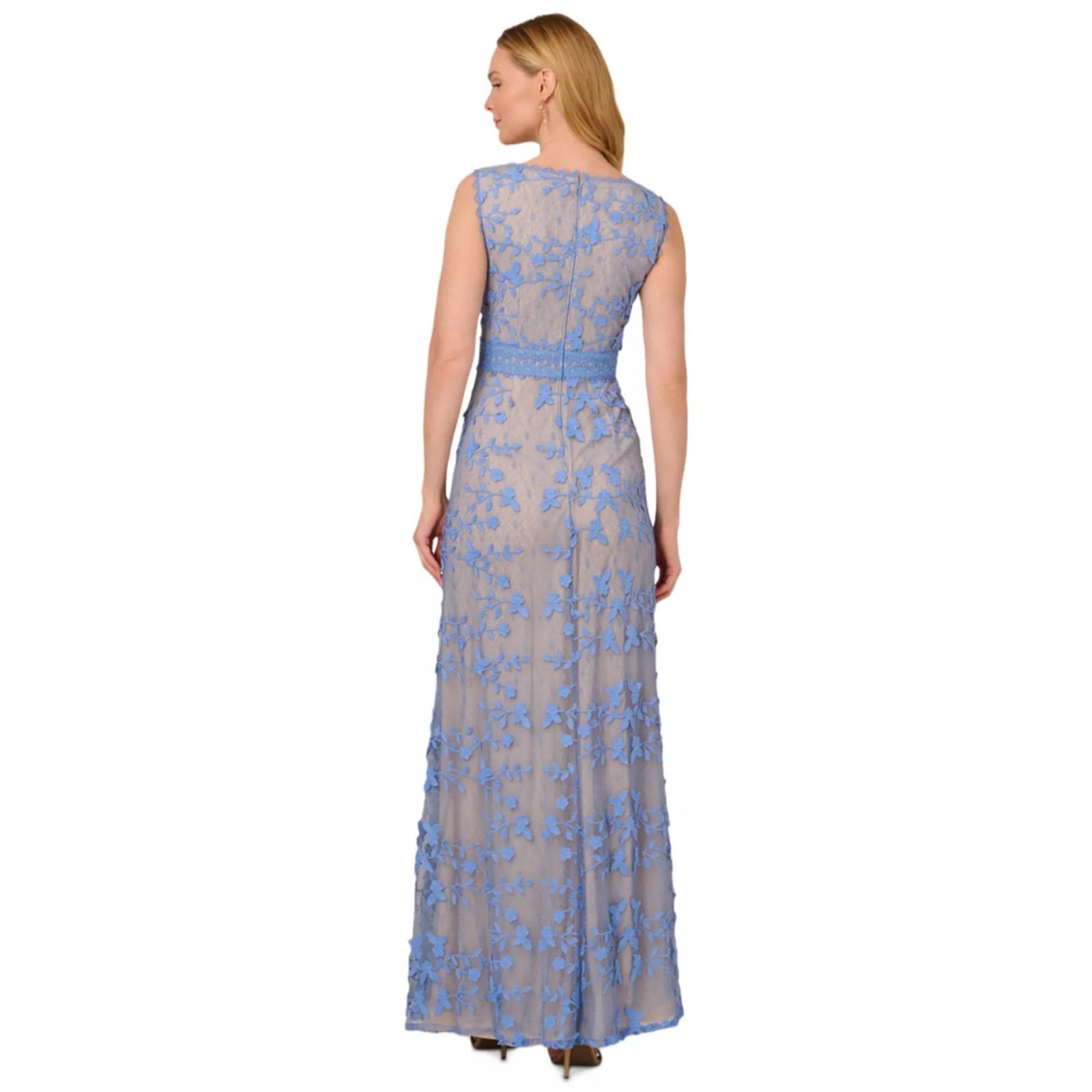 Adrianna Papell Adrianna Women’s V-Neck Embroidered Lace Gown, Size 16, Size XXL / US 16-18 / IT 52-54 - 3 Thumbnail