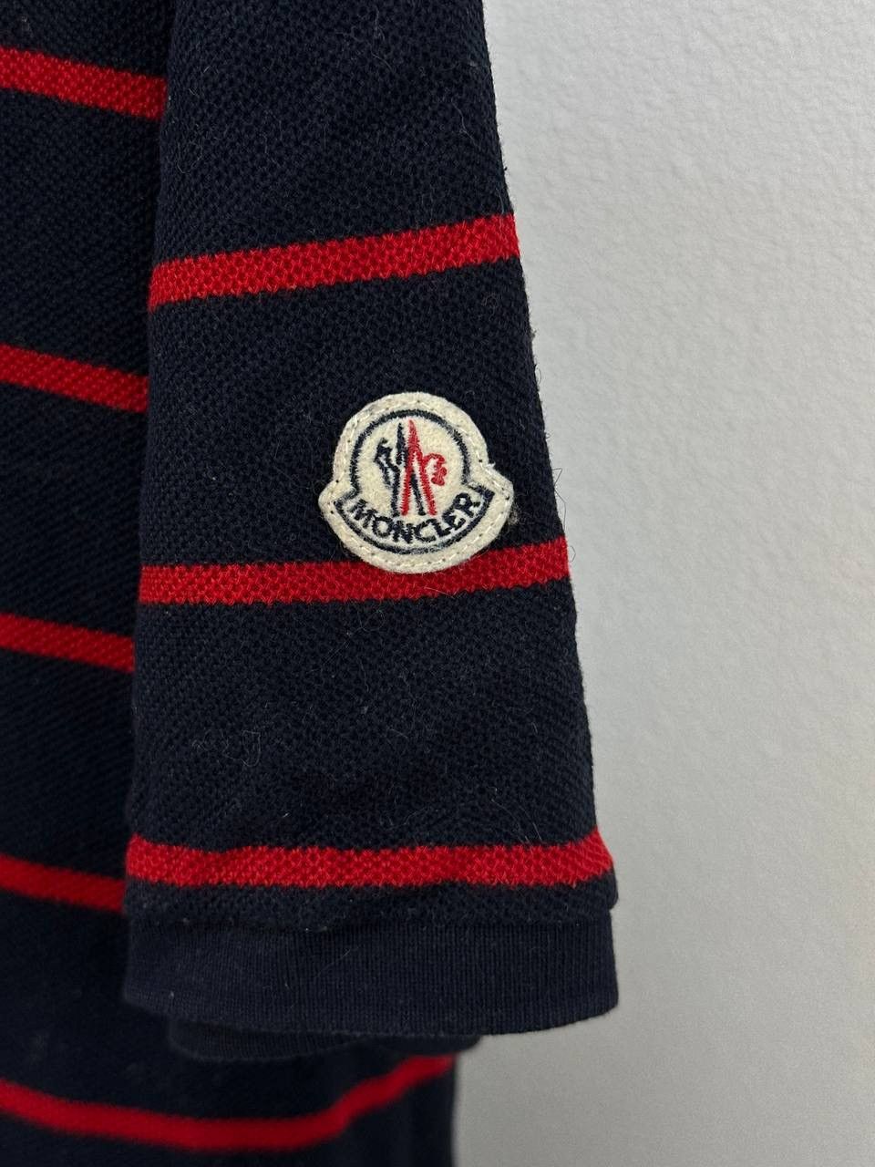Moncler Moncler Maglia Polo Manica Corta striped faded polo navy/red Size US XL / EU 56 / 4 - 5 Thumbnail