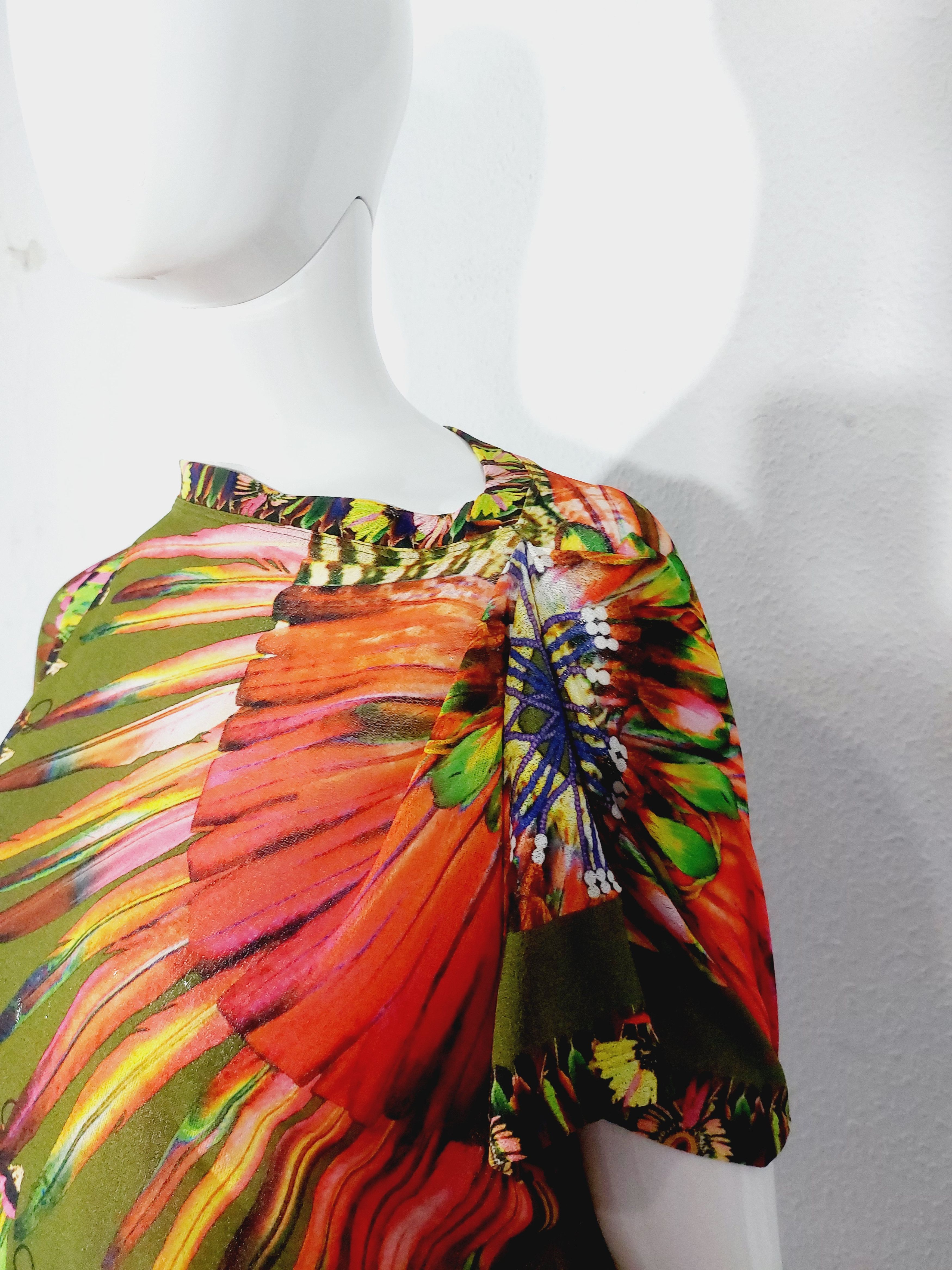 Jean Paul Gaultier Jean Paul Gaultier Tropical Feather Ethnic Maori Tunic Top Size L / US 10 / IT 46 - 4 Thumbnail