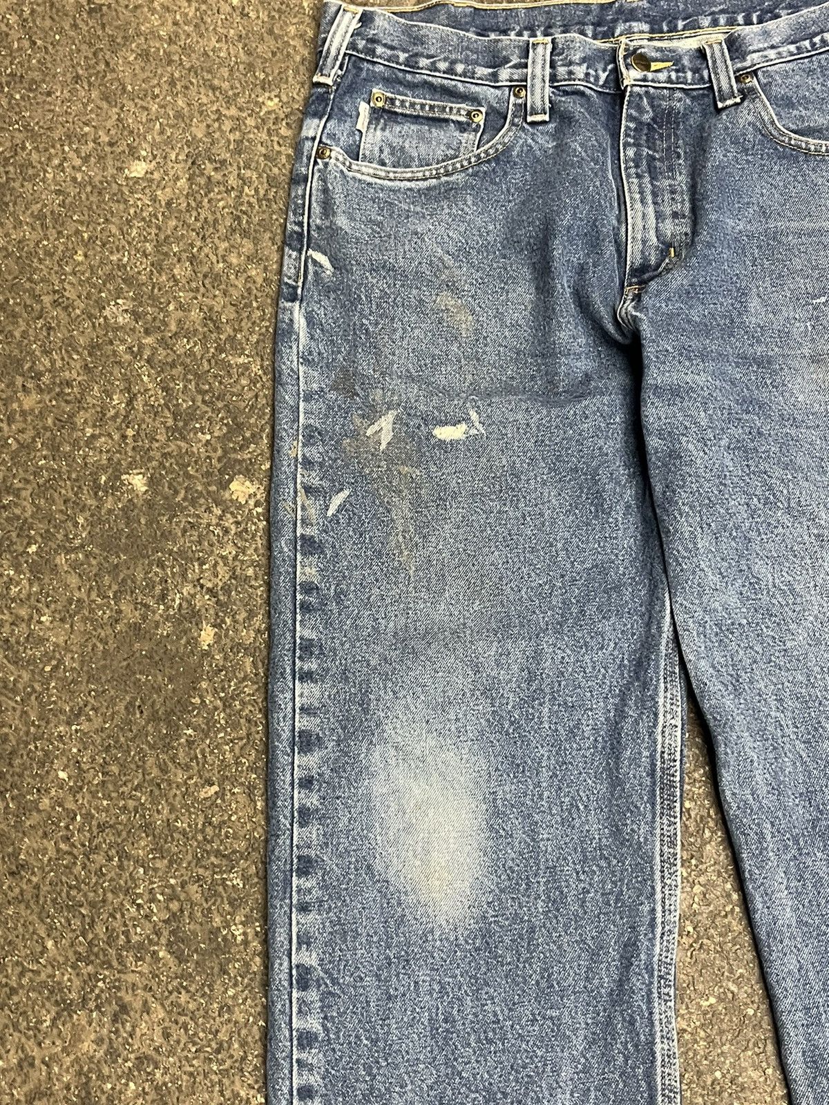 Carhartt × Vintage Carhartt baggy fit denim pants thrashed skater faded hype Size US 36 / EU 52 - 7 Thumbnail