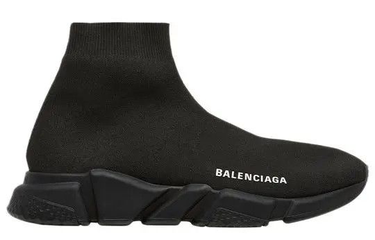 Balenciaga o1s1rm1025 Speed Recycled Knit Sneakers in Black Size US 6 / IT 36 - 2 Thumbnail