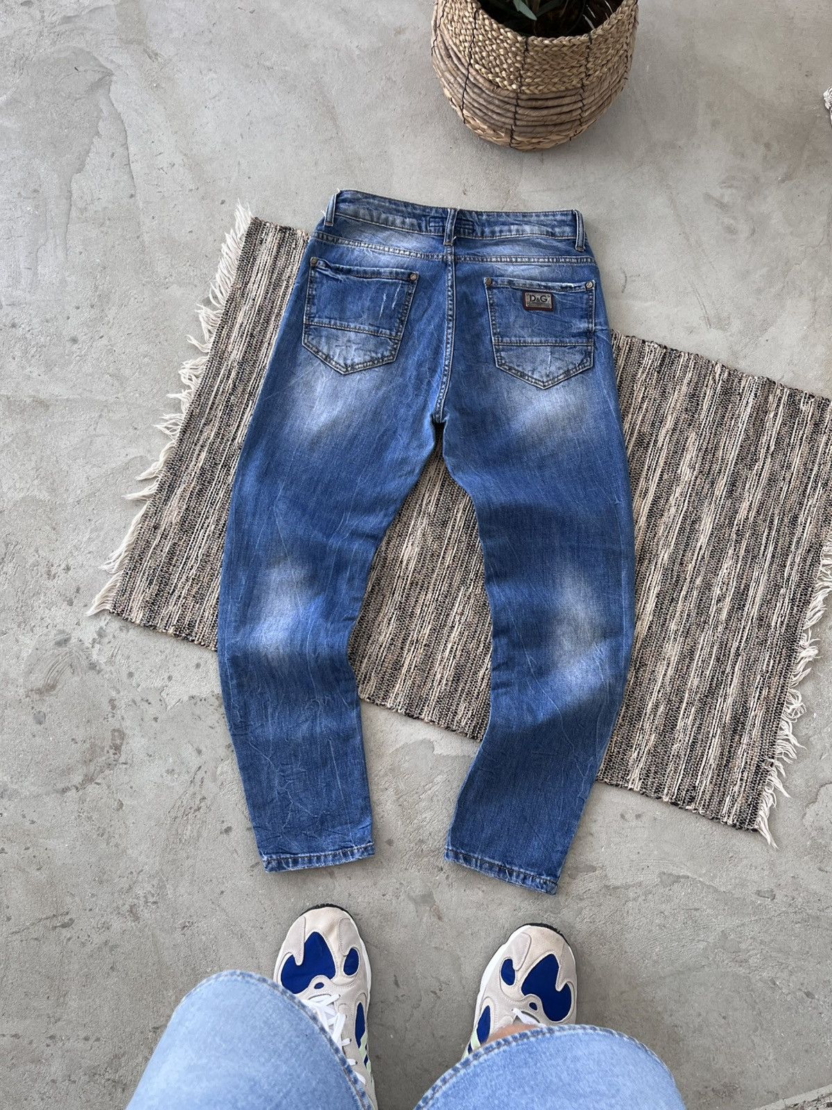 Designer Vintage Dolce Gabbana Style Jeans Denim Pants Y2K Avantgarde Size US 29 - 2 Thumbnail
