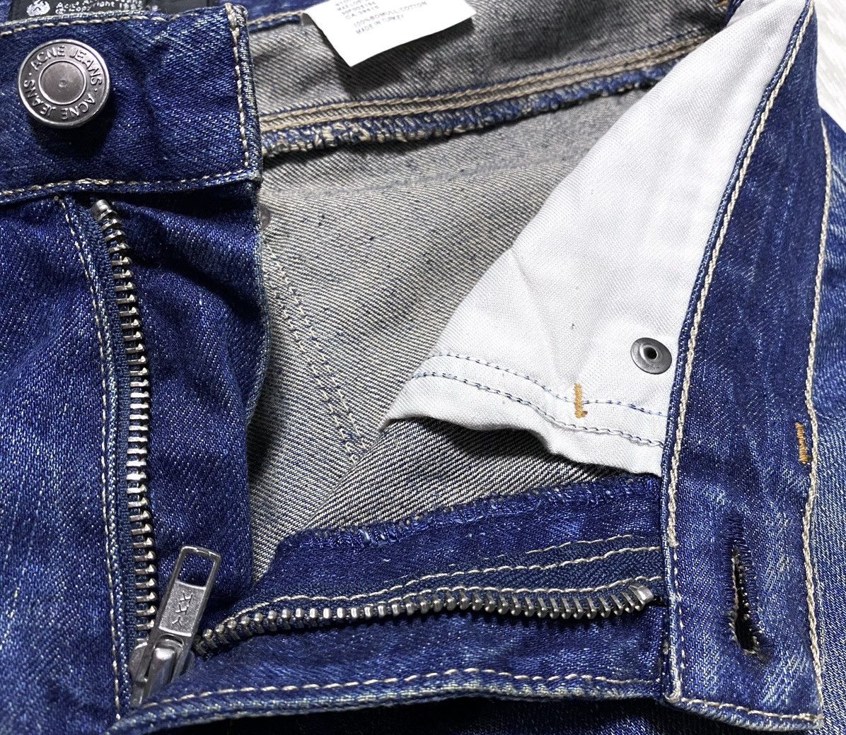 Acne Studios Acne Action Jeans Max Lost&Found Washed Stitched Dyed Jeans Size US 30 / EU 46 - 18 Thumbnail