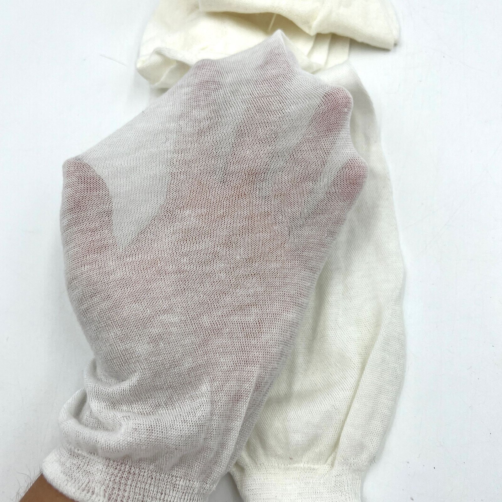 Vintage Liz Claiborne Knee High Cotton Socks White Vintage Deadstock Size ONE SIZE - 4 Thumbnail