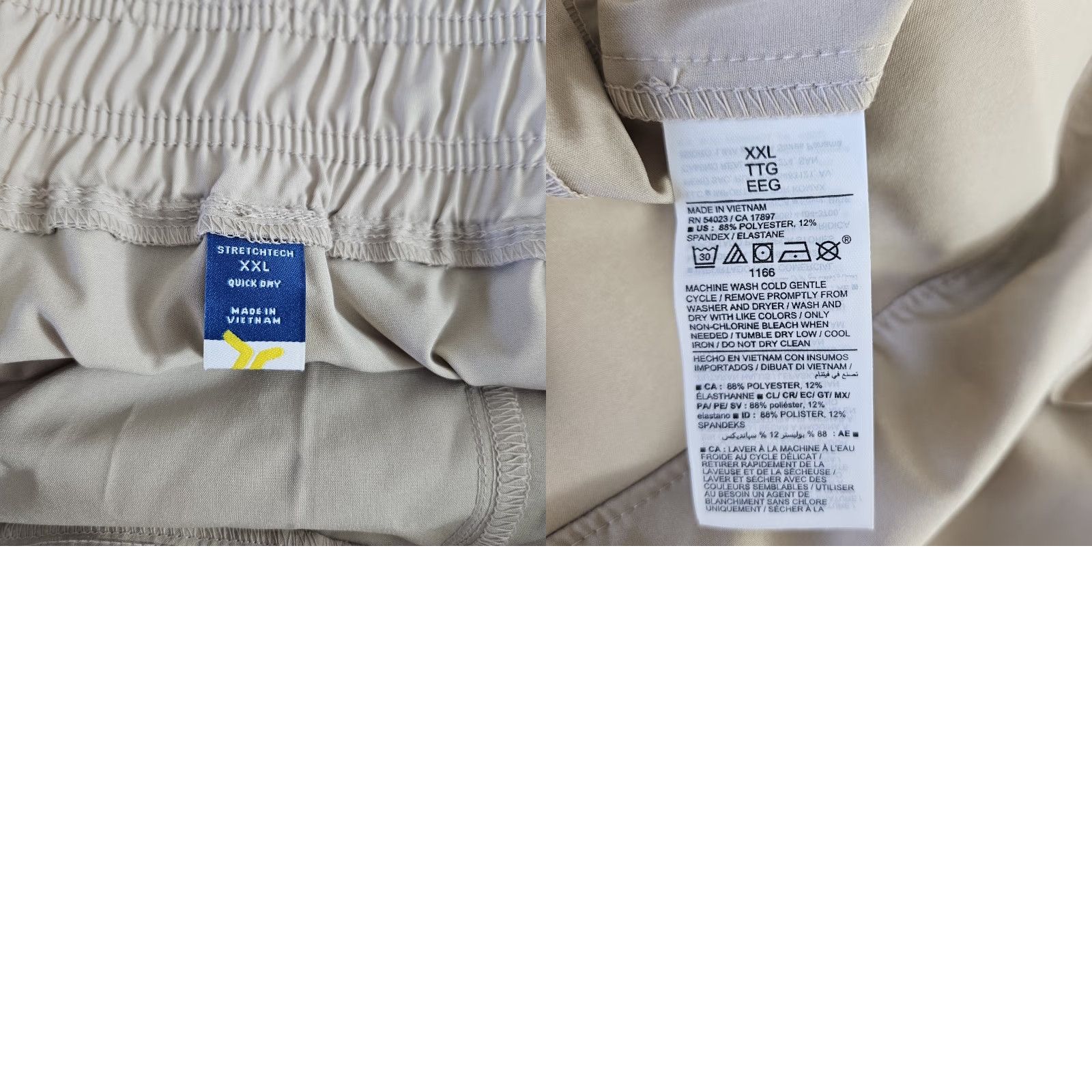 Old Navy Old Navy Womens Wide Leg StretchTech Pants Sz 2XL Beige High Rise Pull On Size 40" / US 18 - 8 Thumbnail
