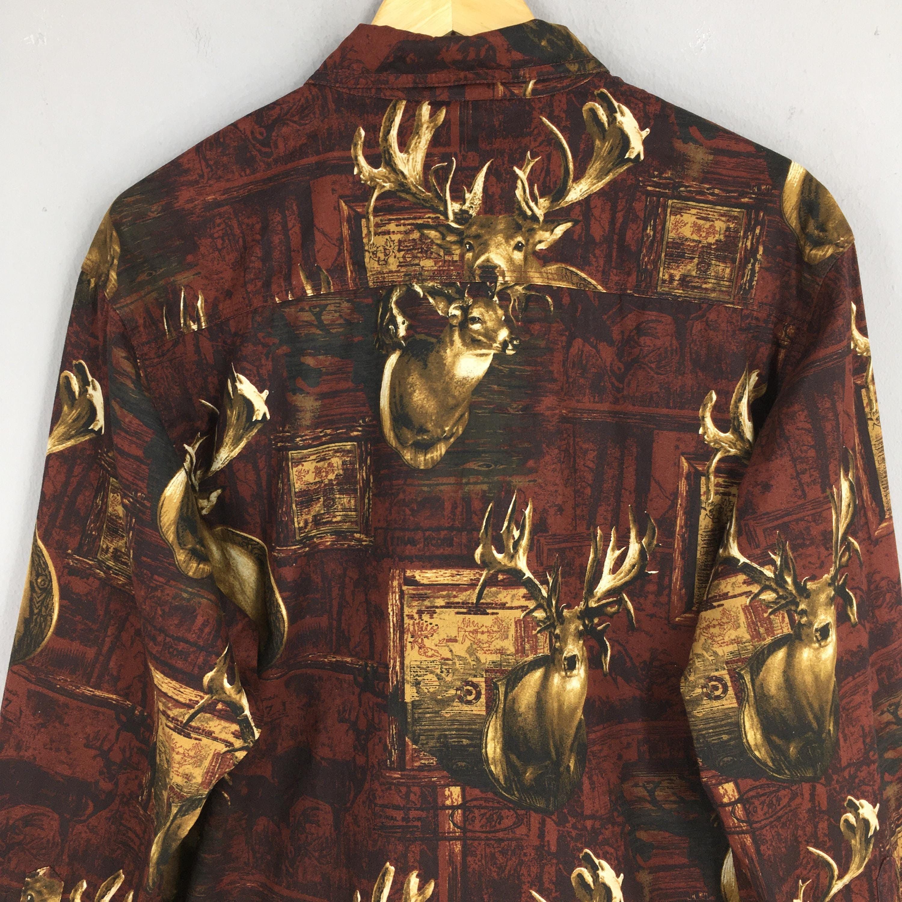 Redhead Vintage Red Head Deer Prints Rustic Shirt Medium Size US M / EU 48-50 / 2 - 7 Thumbnail