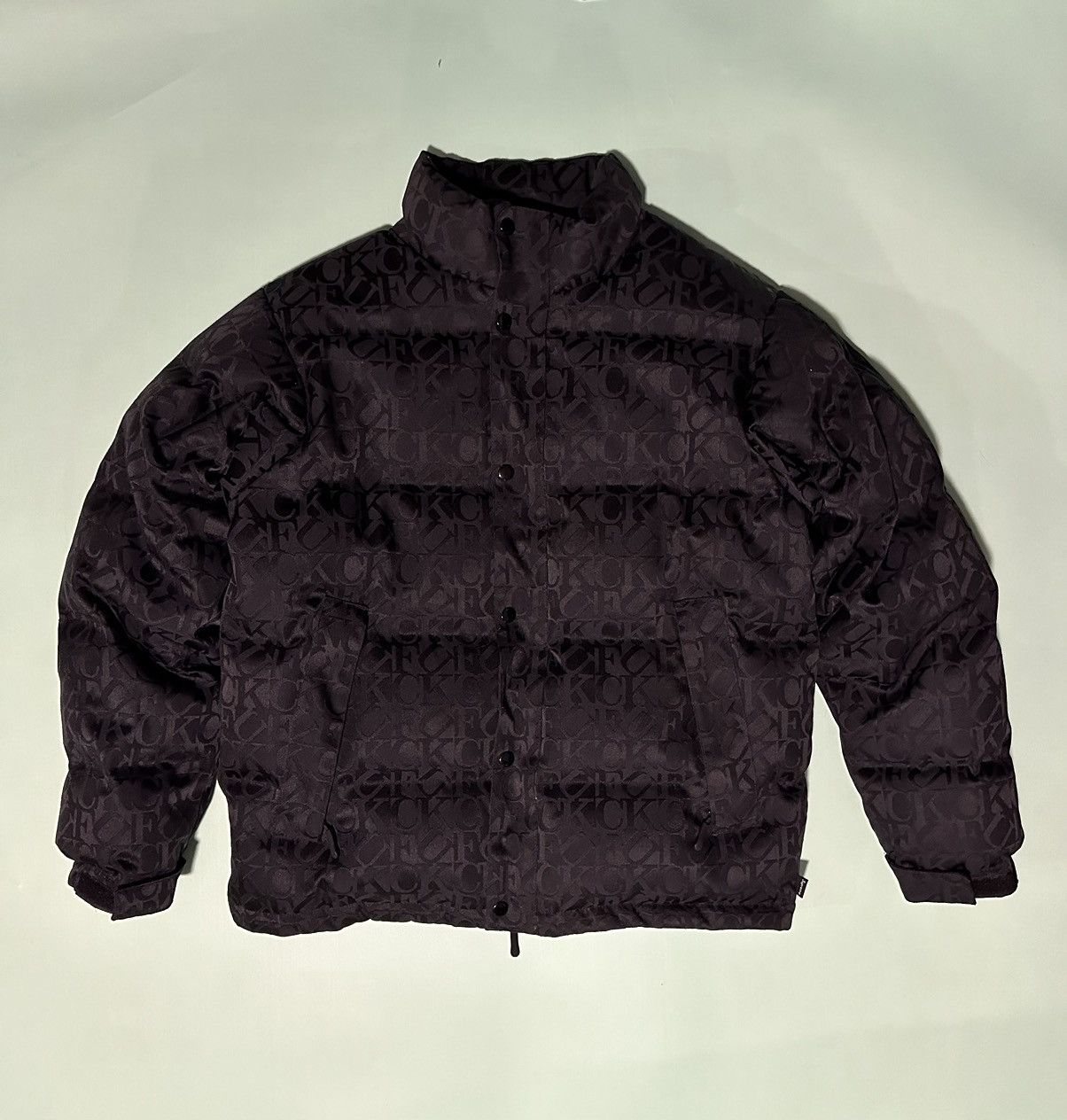 Image of Supreme Fuck Puffer Jacket in Black, Men's (Size Small)