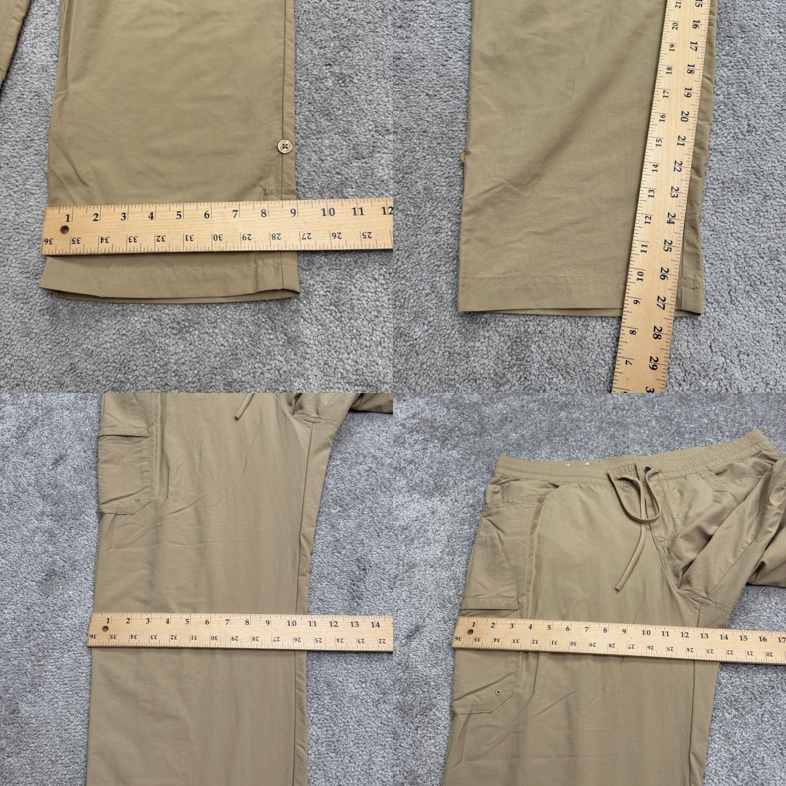Vintage Columbia Nylon Lightweight Cargo Pants Womens XL Regular Tan Brown Outdoor NWOT Size 40" / US 18 - 8 Thumbnail