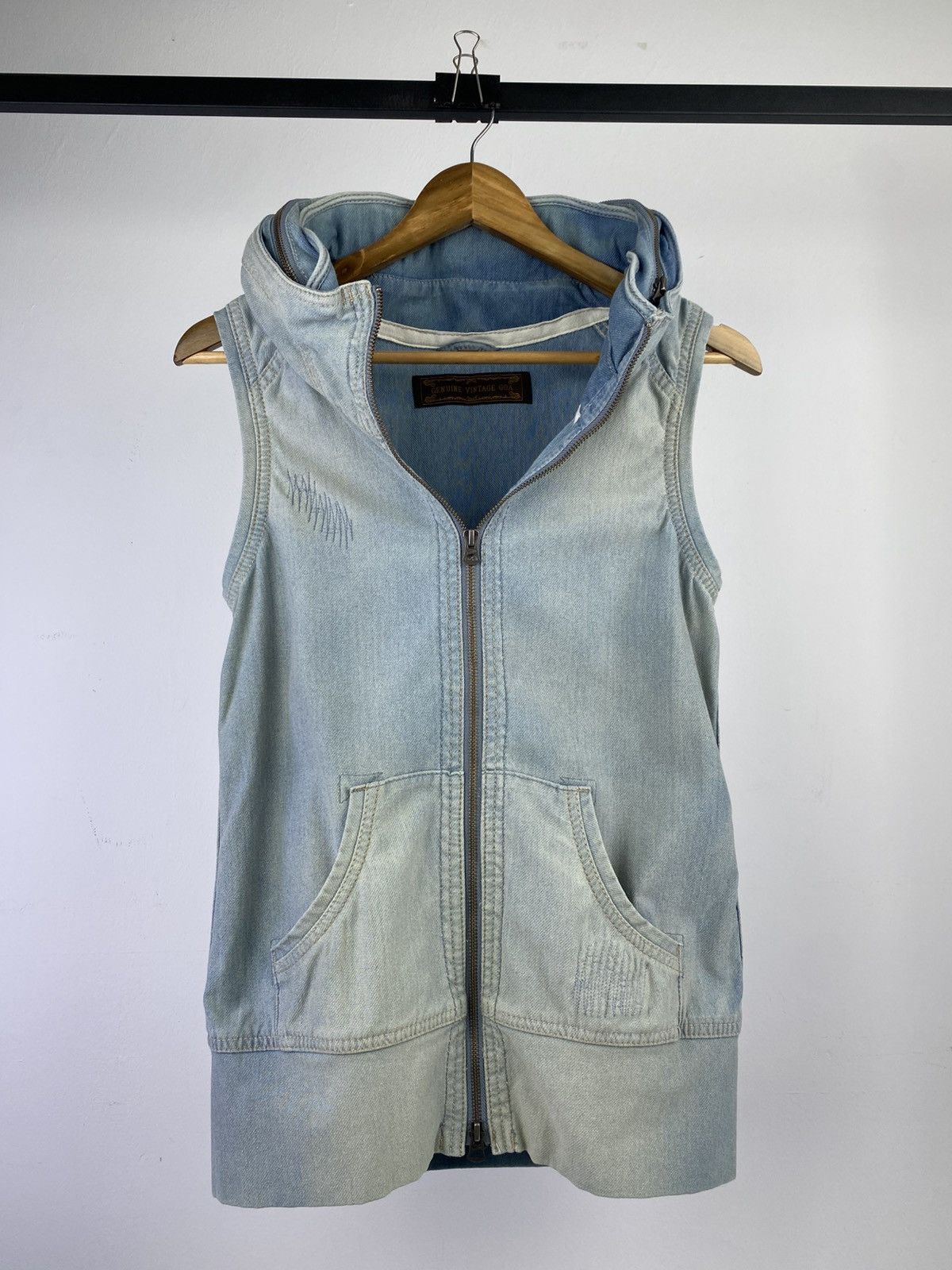 GOA Goa Bono 00s Y2K Washed Denim Vest Japan Size US S / EU 44-46 / 1 - 1 Thumbnail