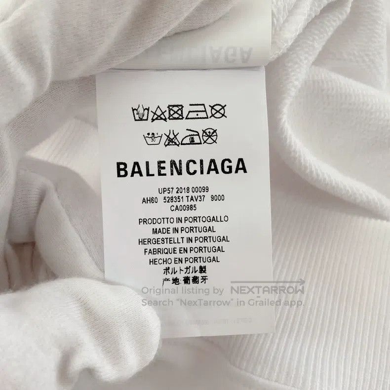 Balenciaga Balenciaga White Hooded Sweatshirt Size US XS / EU 42 / 0 - 8 Thumbnail