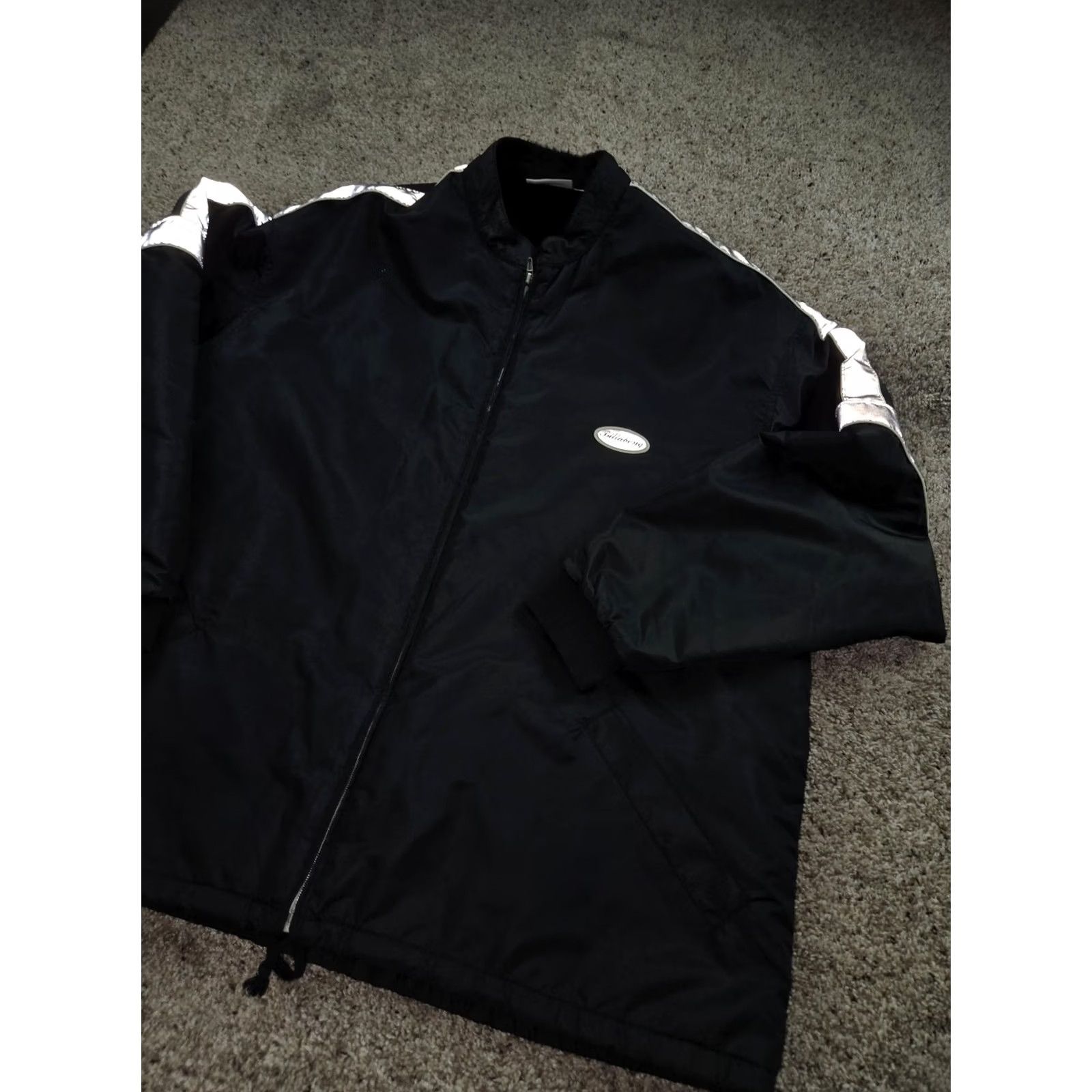 Billabong VINTAGE Billabong Jacket Mens XL Black Reflective Zip Lined Nylon 90s Size US XL / EU 56 / 4 - 2 Thumbnail