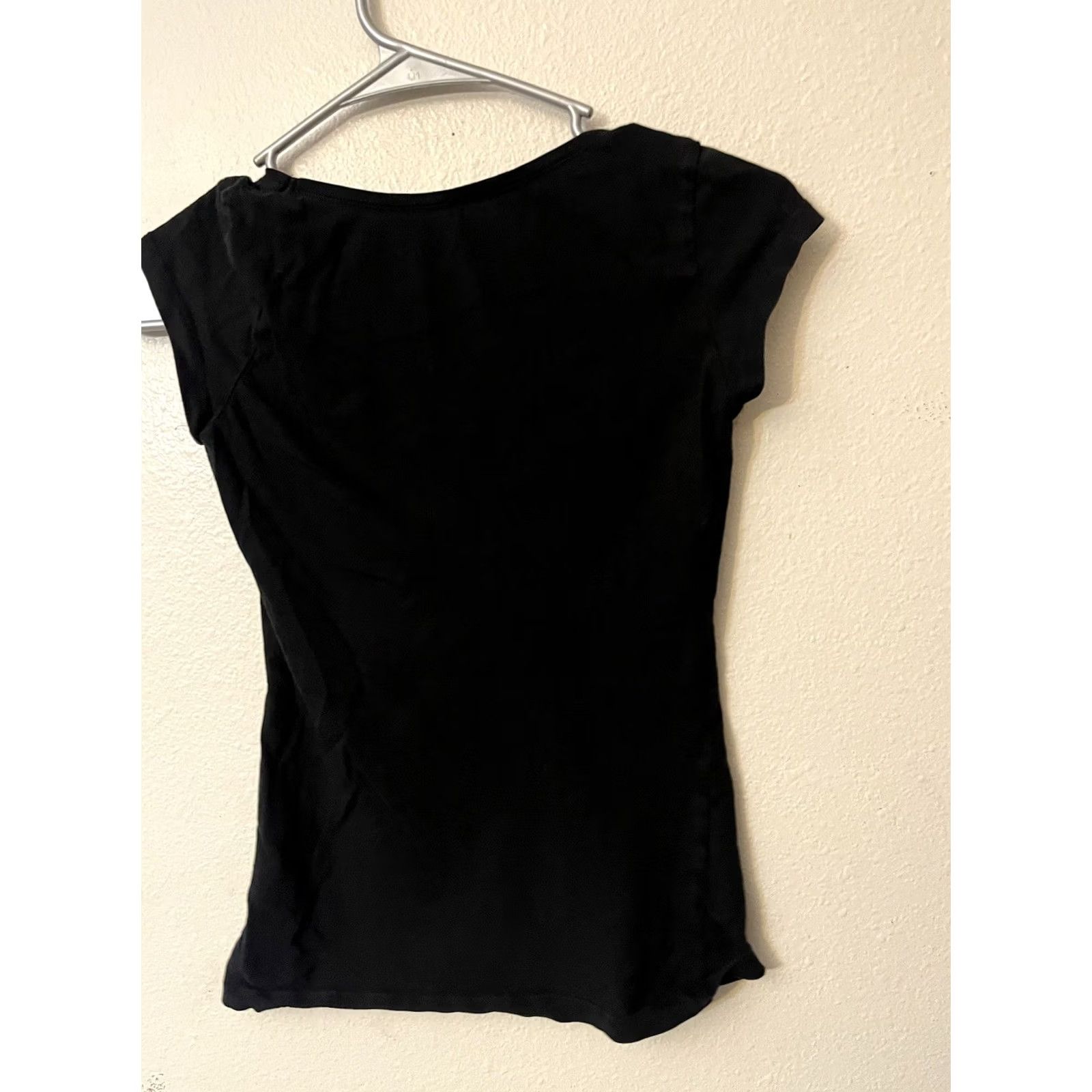 H&M H&M HM LOGG Women’s XS Black Solid Blouse Top T-Shirt Short Sleeve Shirt Adult XS Black 100% Cotton Regular Women Size XS / US 0-2 / IT 36-38 - 3 Thumbnail