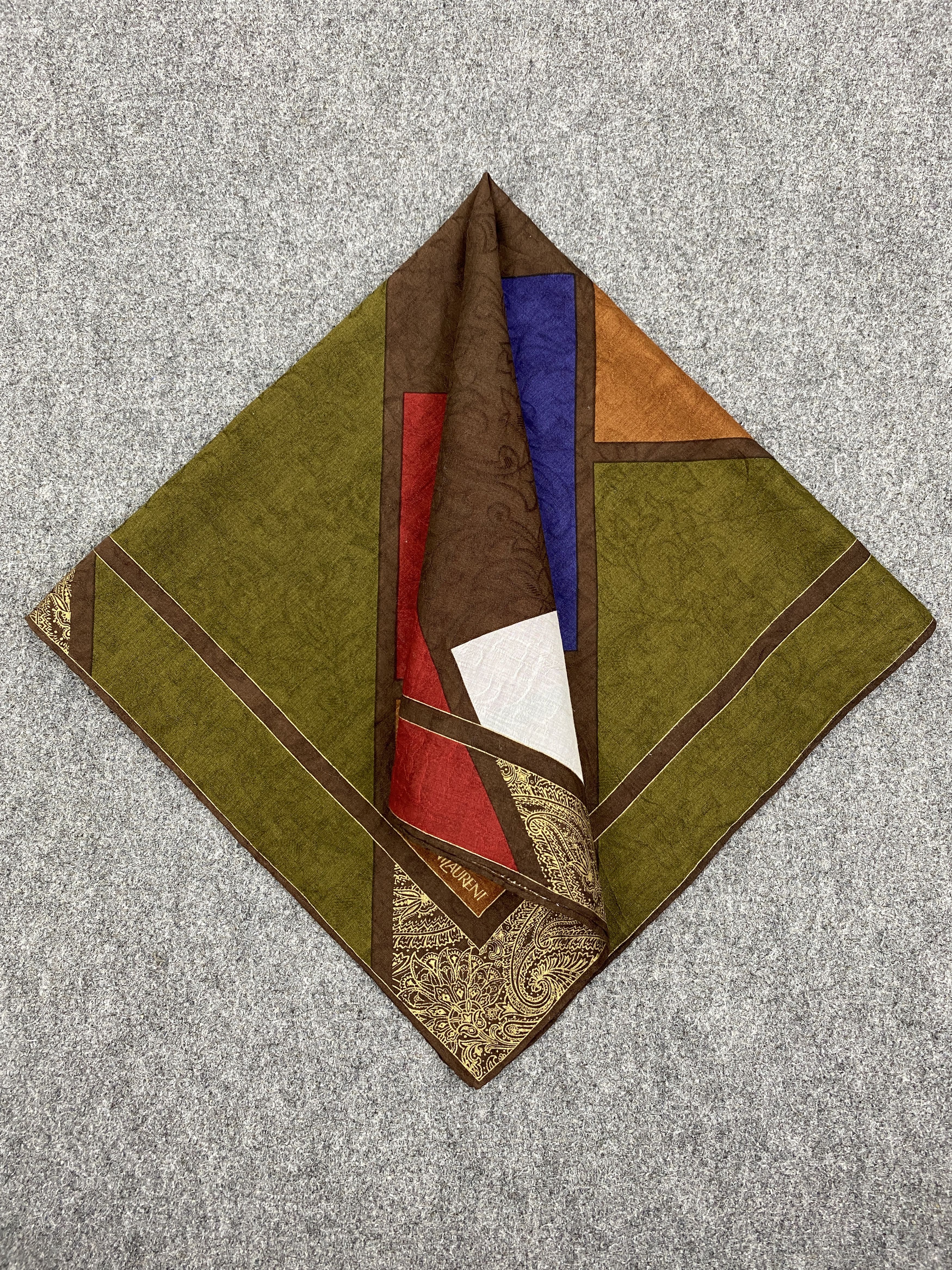 Yves Saint Laurent Yves Saint Laurent Handkerchief / Neckerchief HKC0583 Size ONE SIZE - 3 Thumbnail