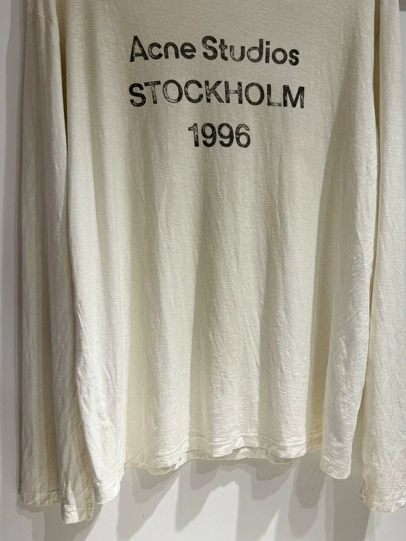 Acne Studios Acne Studios White alphanumeric printed round-neck short-s Size US L / EU 52-54 / 3 - 5 Thumbnail