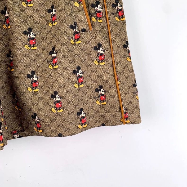 Gucci Gucci Size XS Co-branded brown Mickey Mouse logo jacquard Size US 29 - 4 Thumbnail