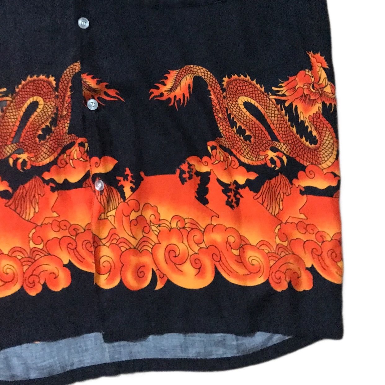 Vintage unknown brand black red dragon shirt Size US S / EU 44-46 / 1 - 6 Thumbnail