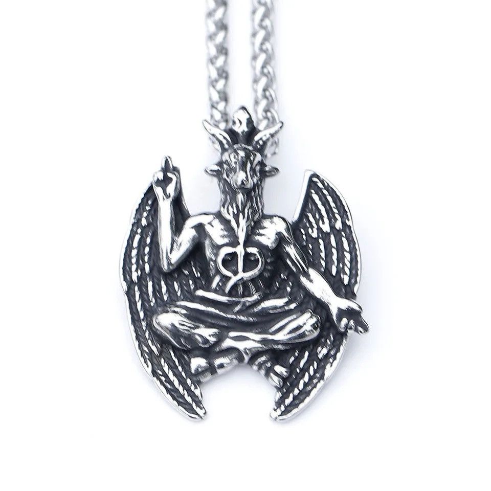 Jewelry Gothic Satan Goat Lucifer Pendant Necklace Size ONE SIZE - 4 Thumbnail