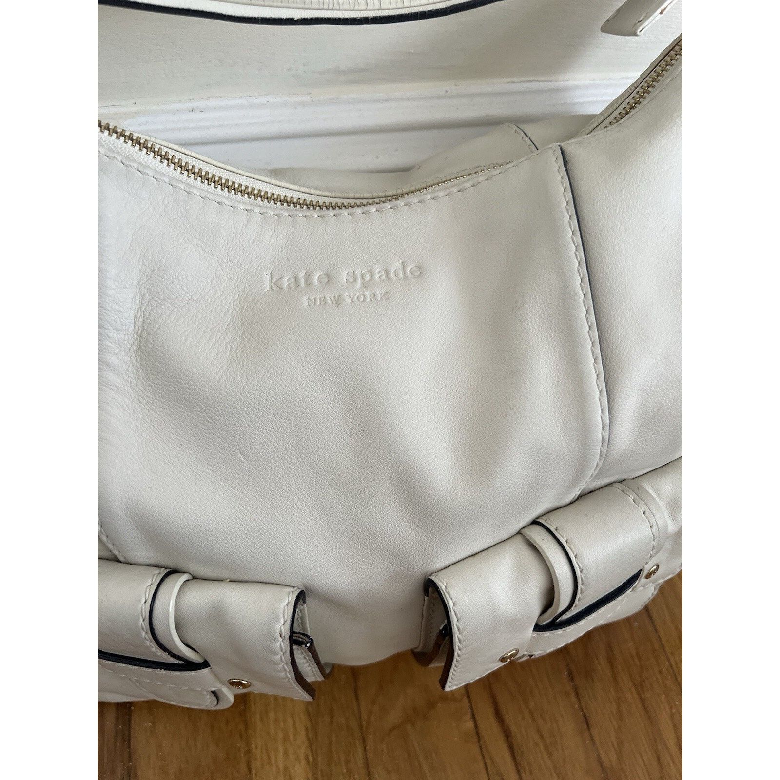 Kate Spade Kate Spade Hobo Tote Warm White ivory Leather B000490 Size ONE SIZE - 2 Thumbnail