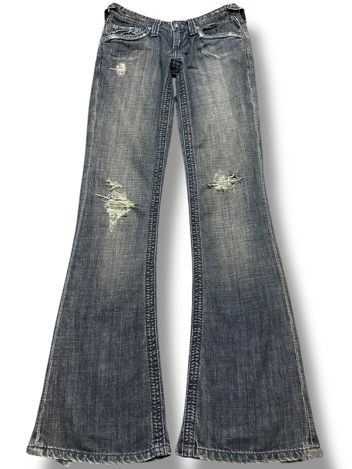 Stitch's Jeans Vintage Stitch’s Flare Grunge Distressed Denim Size US 28 / EU 44 - 1 Thumbnail