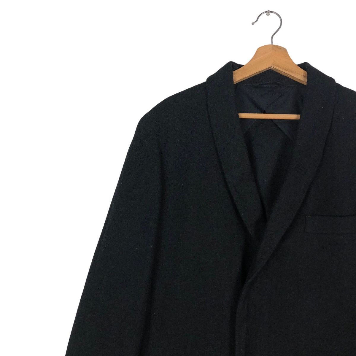 Lemaire 🔥Rich Black Long Fly Jacket Double Breast Uniqlo Lemaire Size US S / EU 44-46 / 1 - 7 Thumbnail