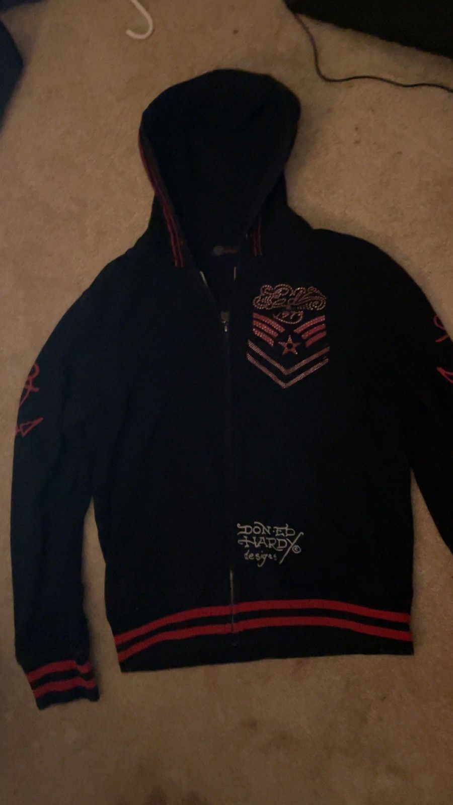 Christian Audigier × Ed Hardy × Japanese Brand VINTAGE Ed hardy 1973 Marines USMC zip up hoodie/jacket Size US L / EU 52-54 / 3 - 2 Thumbnail