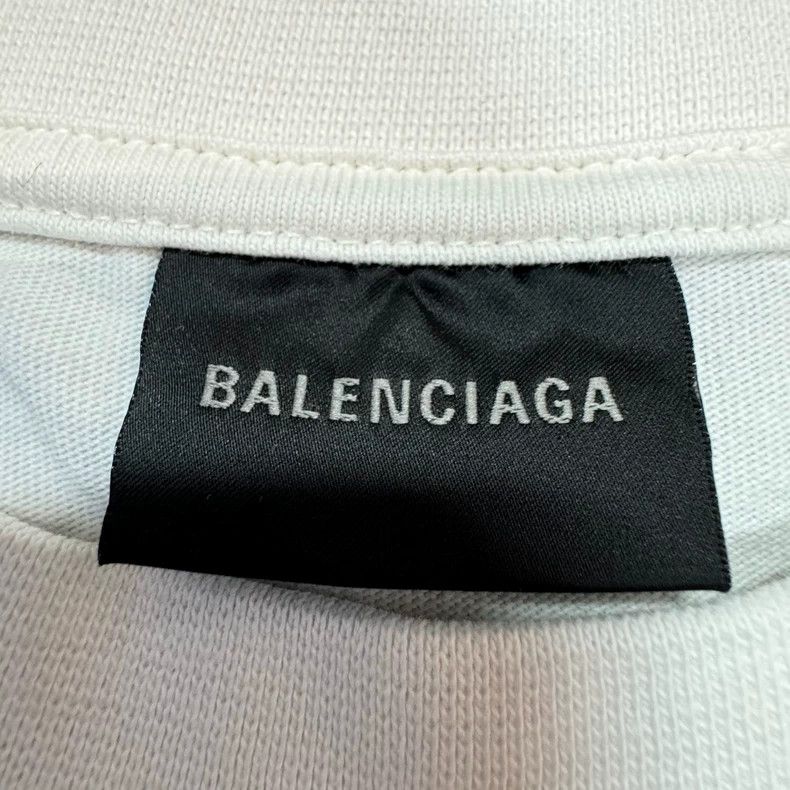 Balenciaga Balenciaga Back Flash Diamond logo White Short Sleeve T-sh Size US M / EU 48-50 / 2 - 6 Thumbnail