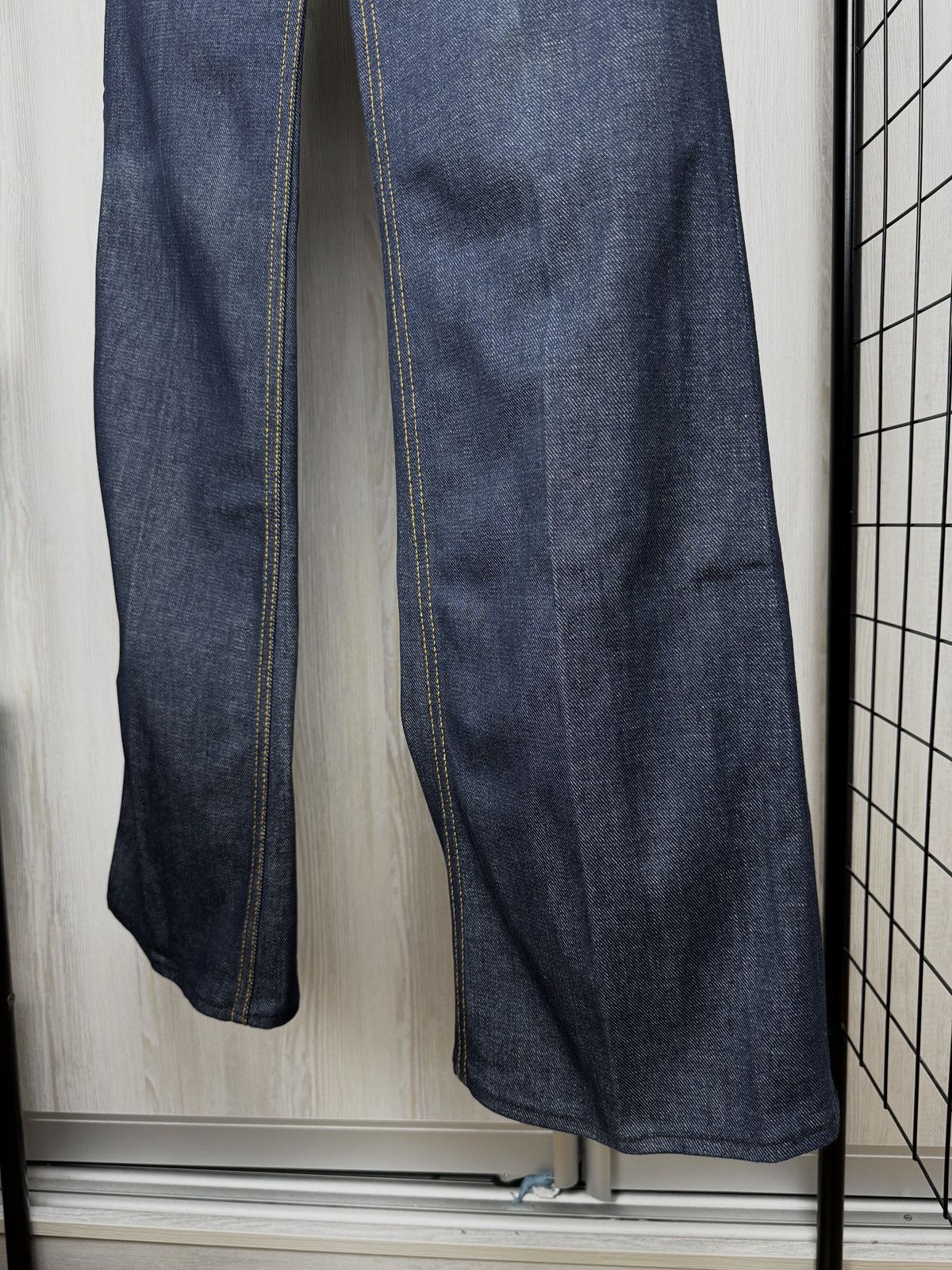 Lee Lee vintage 70s raw indigo blue flared wide jeans boot cut Size 26" / US 2 / IT 38 - 8 Thumbnail