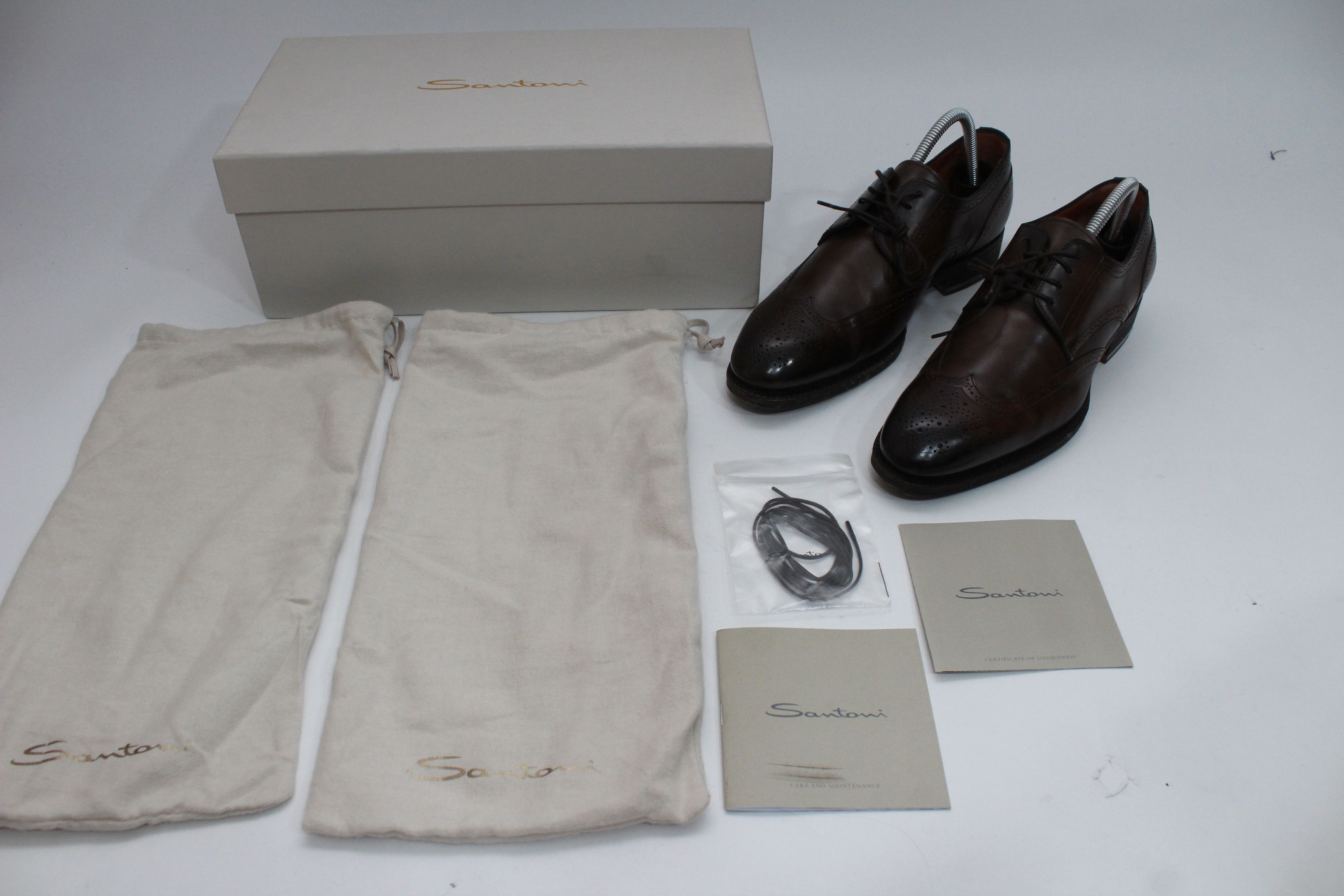 Santoni Santoni Derby Leather Shoes Size 6 UK Authentic Size US 7.5 / EU 40-41 - 2 Thumbnail