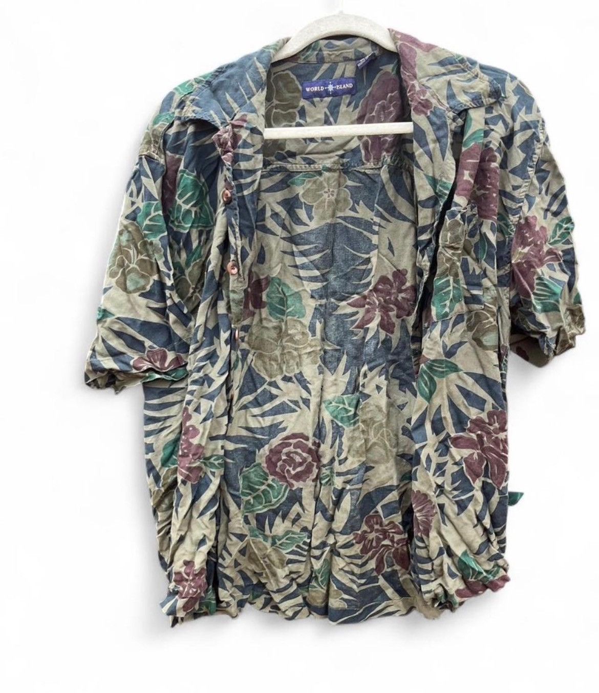 Other Vintage World Island Floral Hawaiian Shirt Tropical Print Size US L / EU 52-54 / 3 - 4 Thumbnail