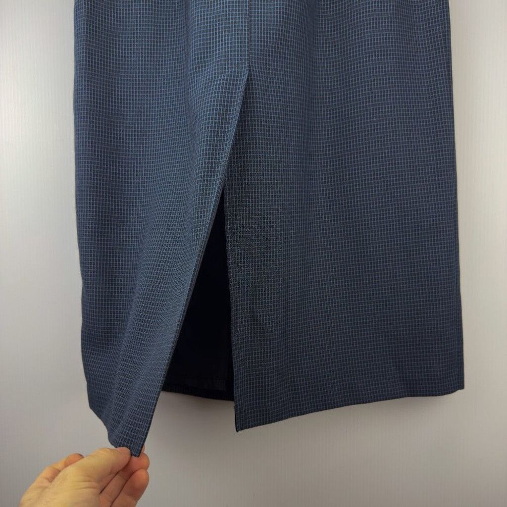 Other VTG Upcycled Academia Blue Button-Down Midi Skirt sz 13 / L Size 34" / US 12 / IT 48 - 7 Thumbnail