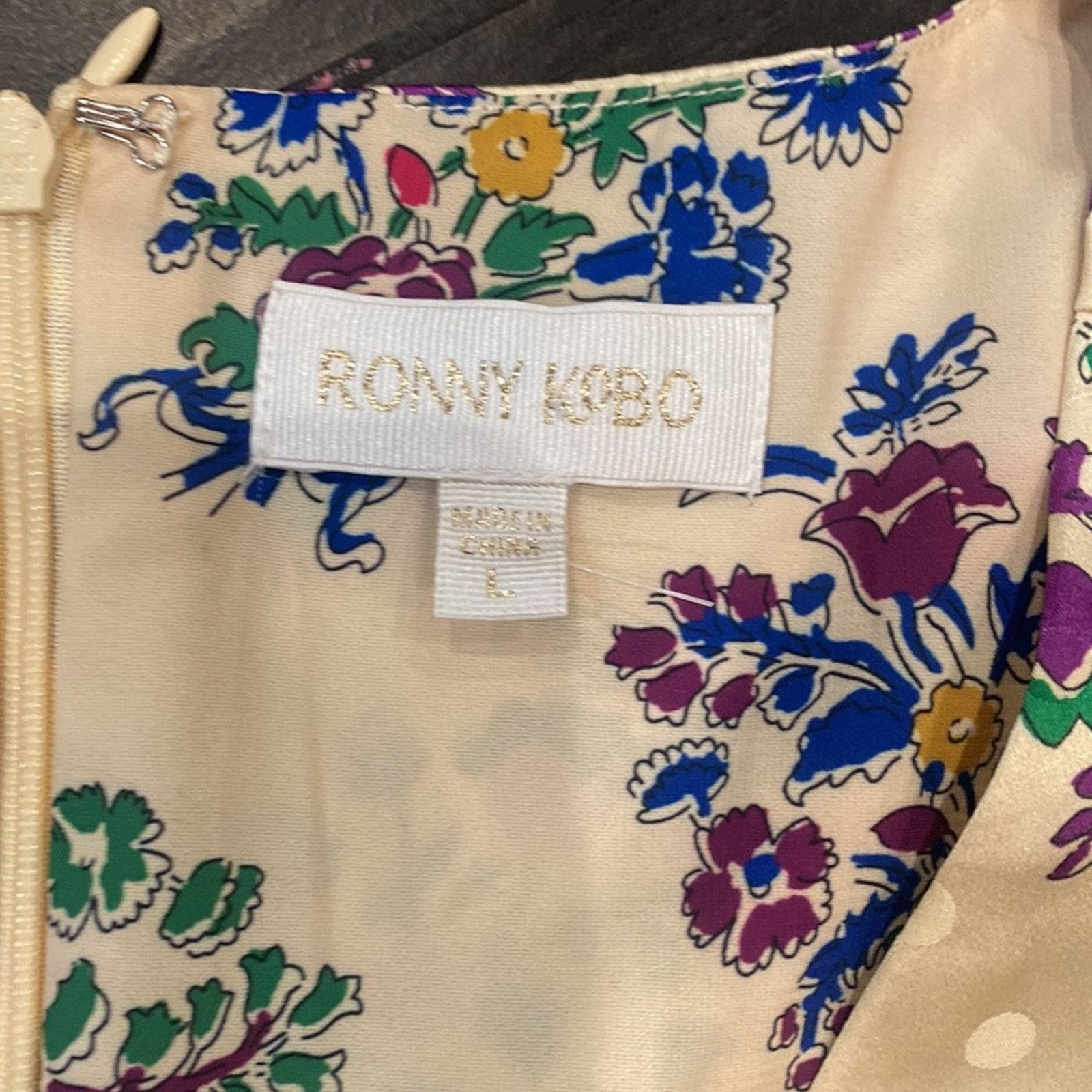 Other Revolve Ronny Kobo Monica Dress in Garden Floral SZ.L Size L / US 10 / IT 46 - 7 Thumbnail
