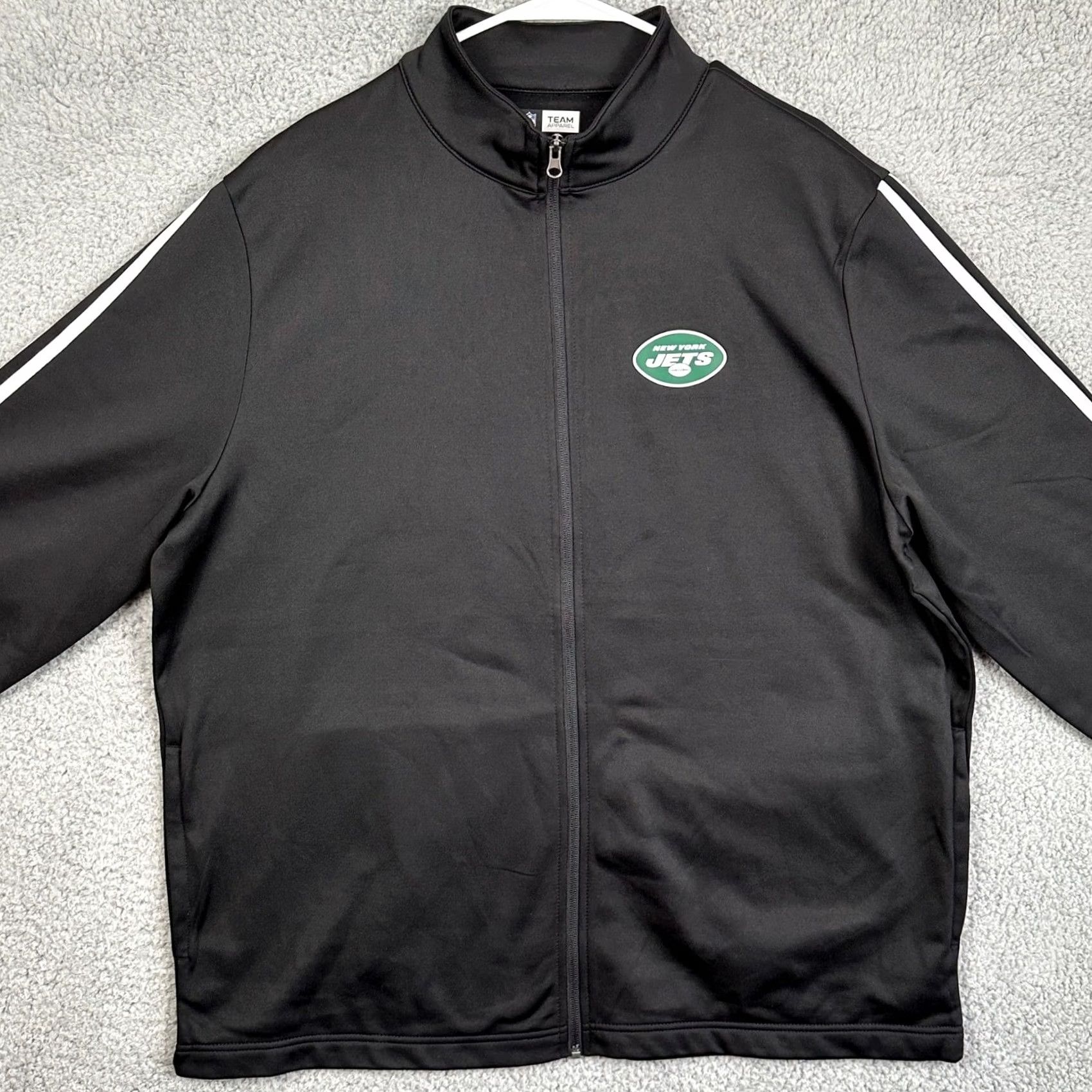 NFL VINTAGE? No. Jets? Yes. New York Jets Jacket Full Zip Mens XL Black Fleece Lined NFL Team Apparel NEW Size US XL / EU 56 / 4 - 3 Thumbnail